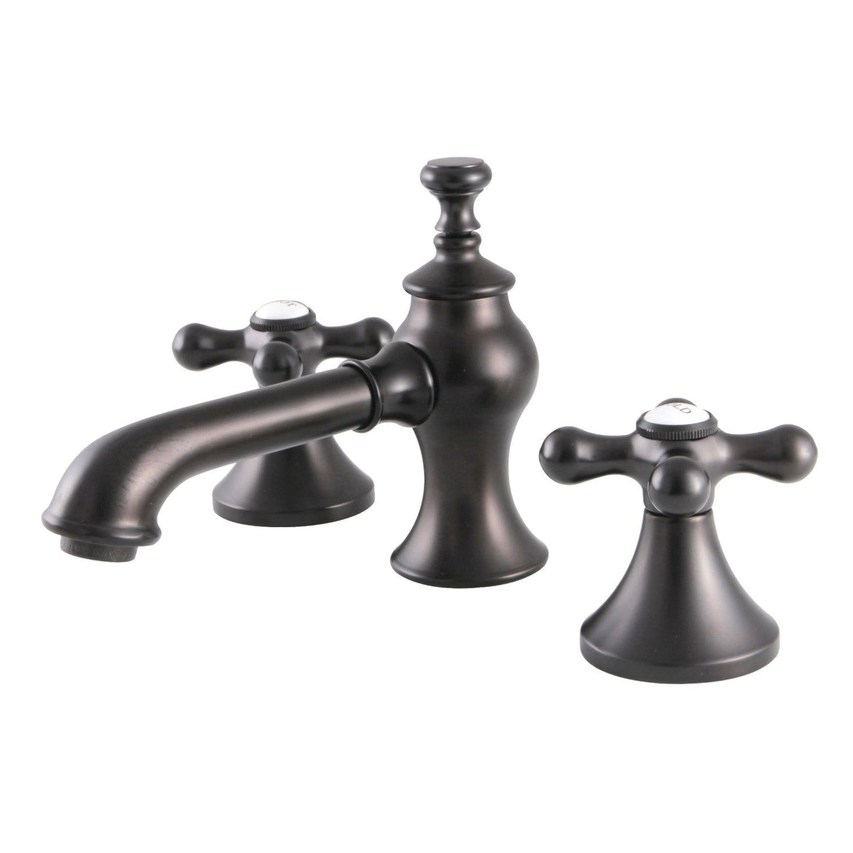 Vintage KC7065AX Two-Handle 3-Hole Deck Mount Widespread Bathroom Faucet with Brass Pop-Up, Oil Rubbed Bronze