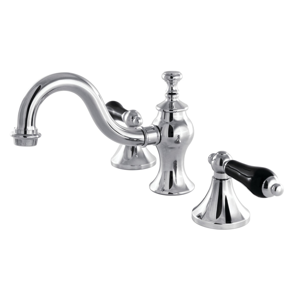 Duchess KC7161PKL Two-Handle 3-Hole Deck Mount Widespread Bathroom Faucet with Brass Pop-Up, Polished Chrome