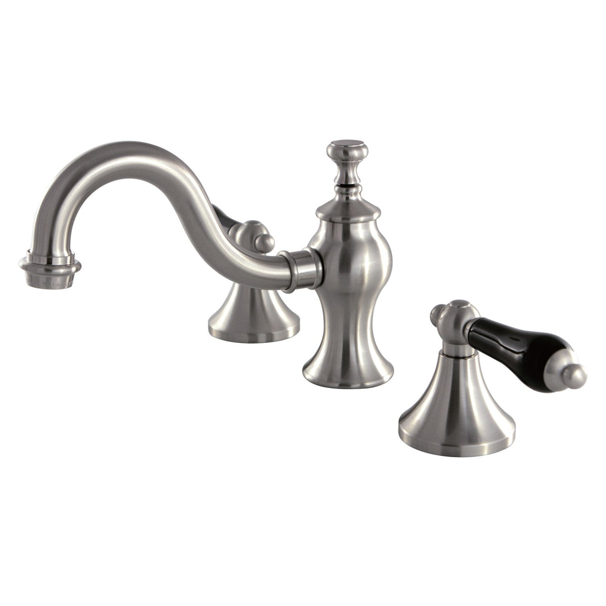 Duchess KC7168PKL Two-Handle 3-Hole Deck Mount Widespread Bathroom Faucet with Brass Pop-Up, Brushed Nickel