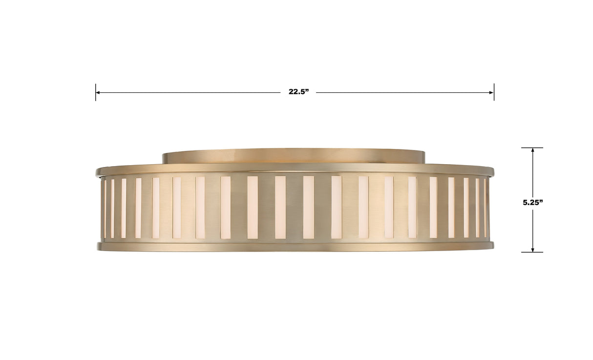 Kendal 4 Light Black Forged Flush Mount KEN-8305-BF