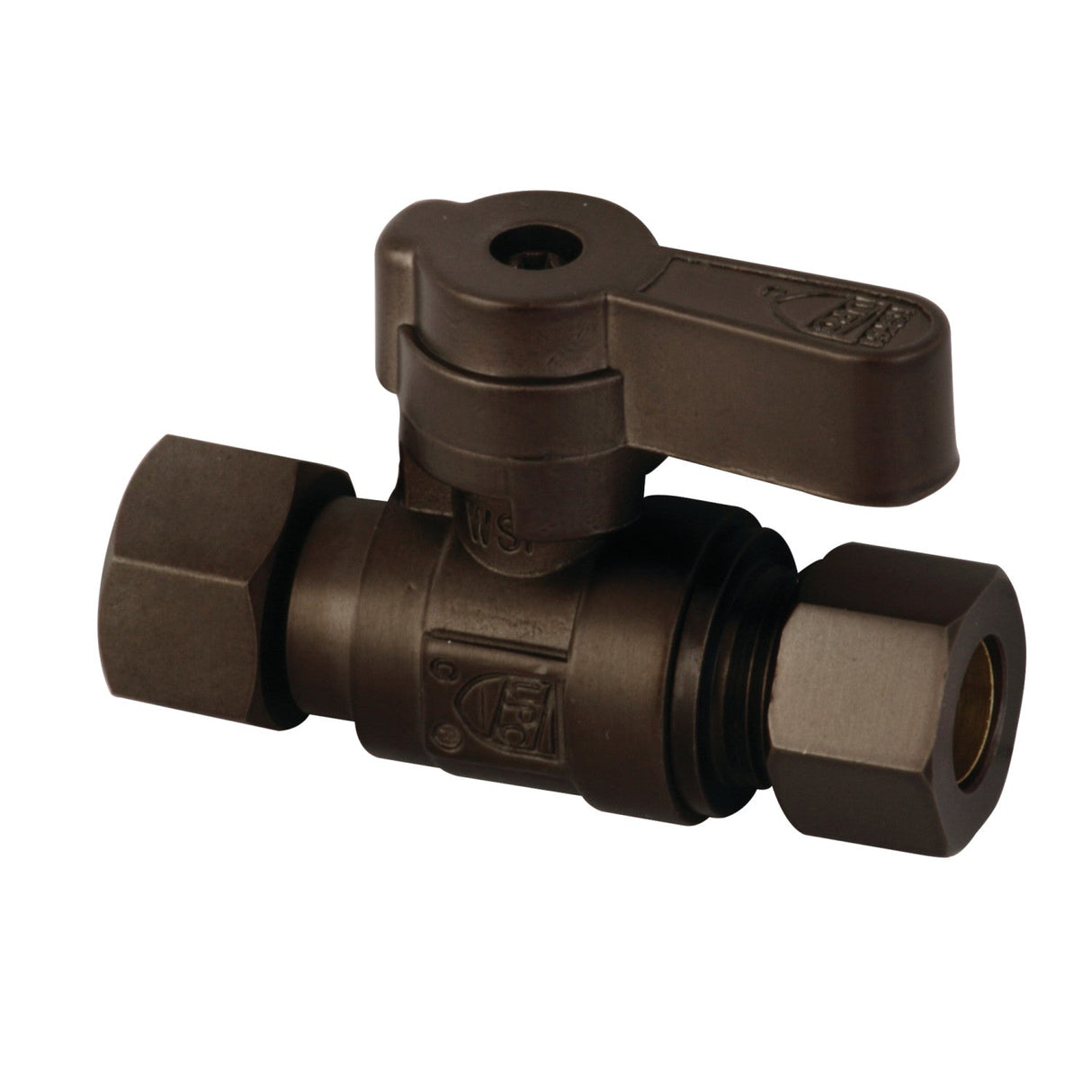 KF3330ORB 3/8-Inch Sweat x 3/8-Inch OD Comp Quarter-Turn Straight Stop Valve, Oil Rubbed Bronze