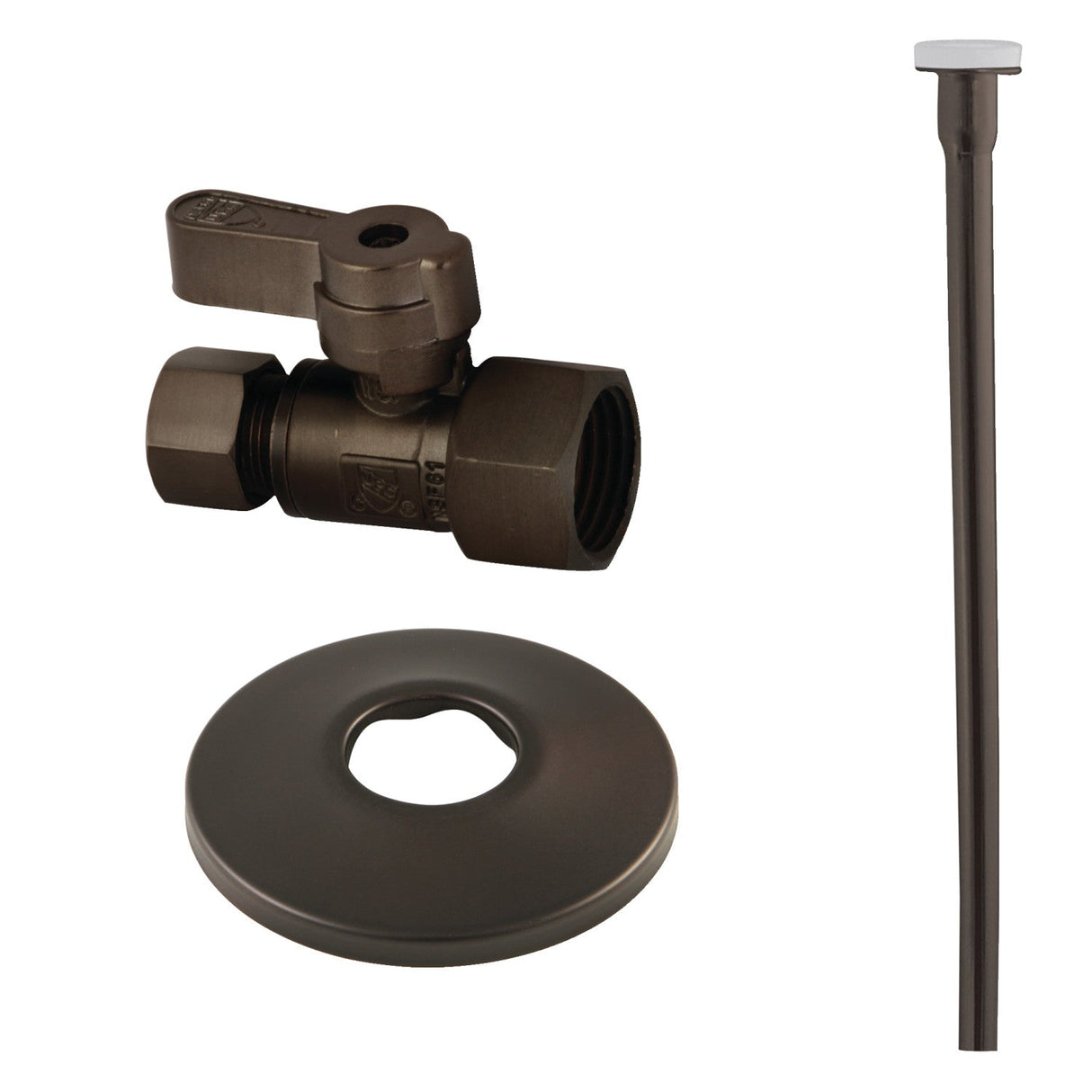 Trimscape KF43155TKF20 Toilet Supply Kit, 1/2" FIP x 3/8" OD Comp Straight Valve, Oil Rubbed Bronze