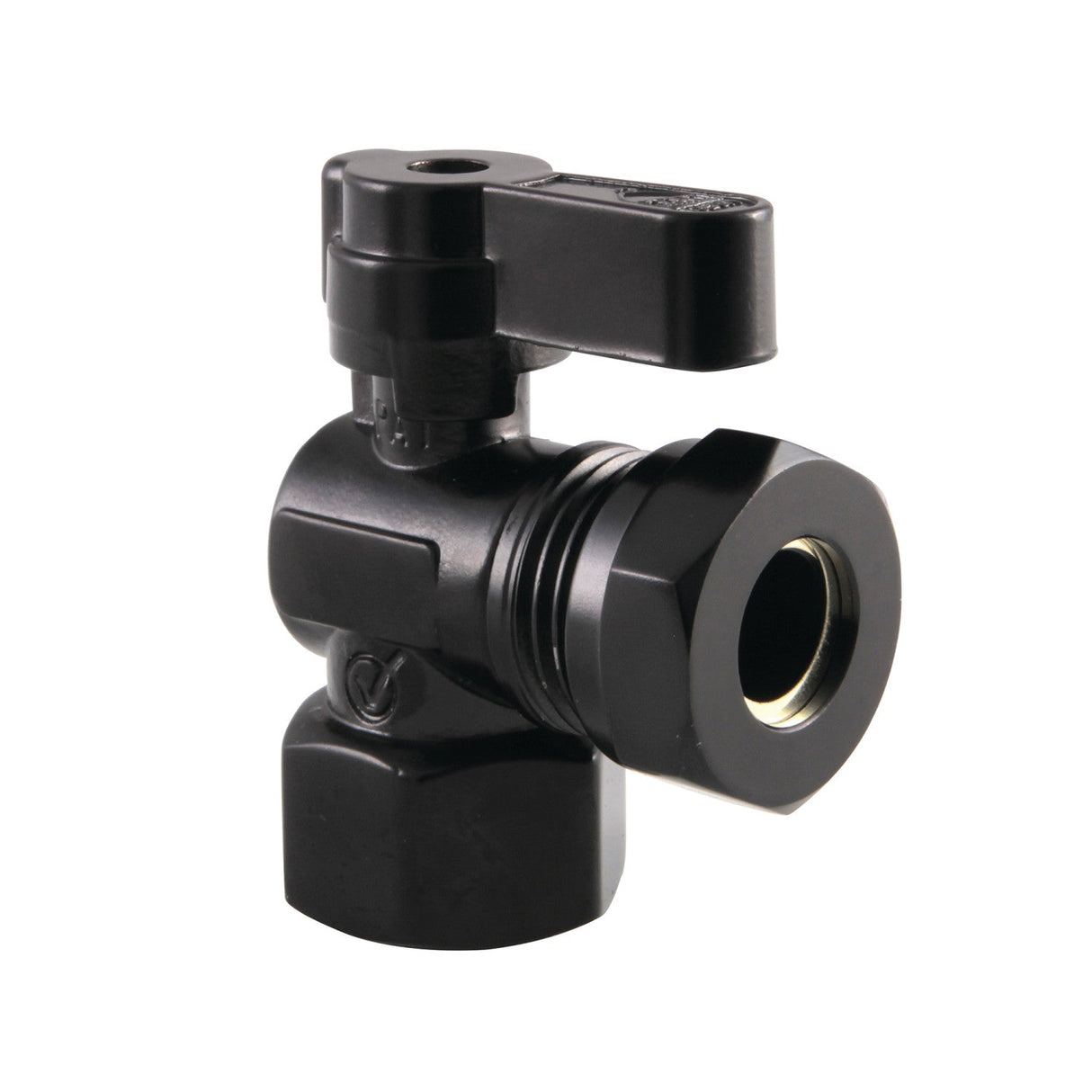 KF4410MB 1/2-Inch FIP x 1/2 or 7/16-Inch Slip Joint Quarter-Turn Angle Stop Valve, Matte Black
