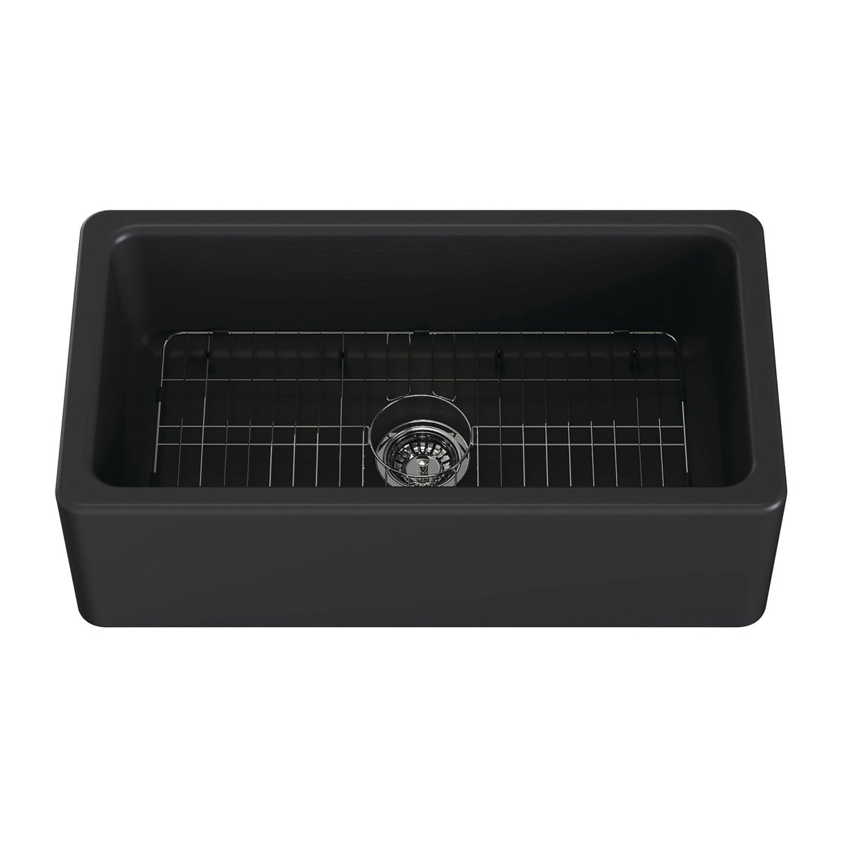 Traditional KGPF331810KBC 33-Inch Fireclay Farmhouse Kitchen Sink, Matte Black