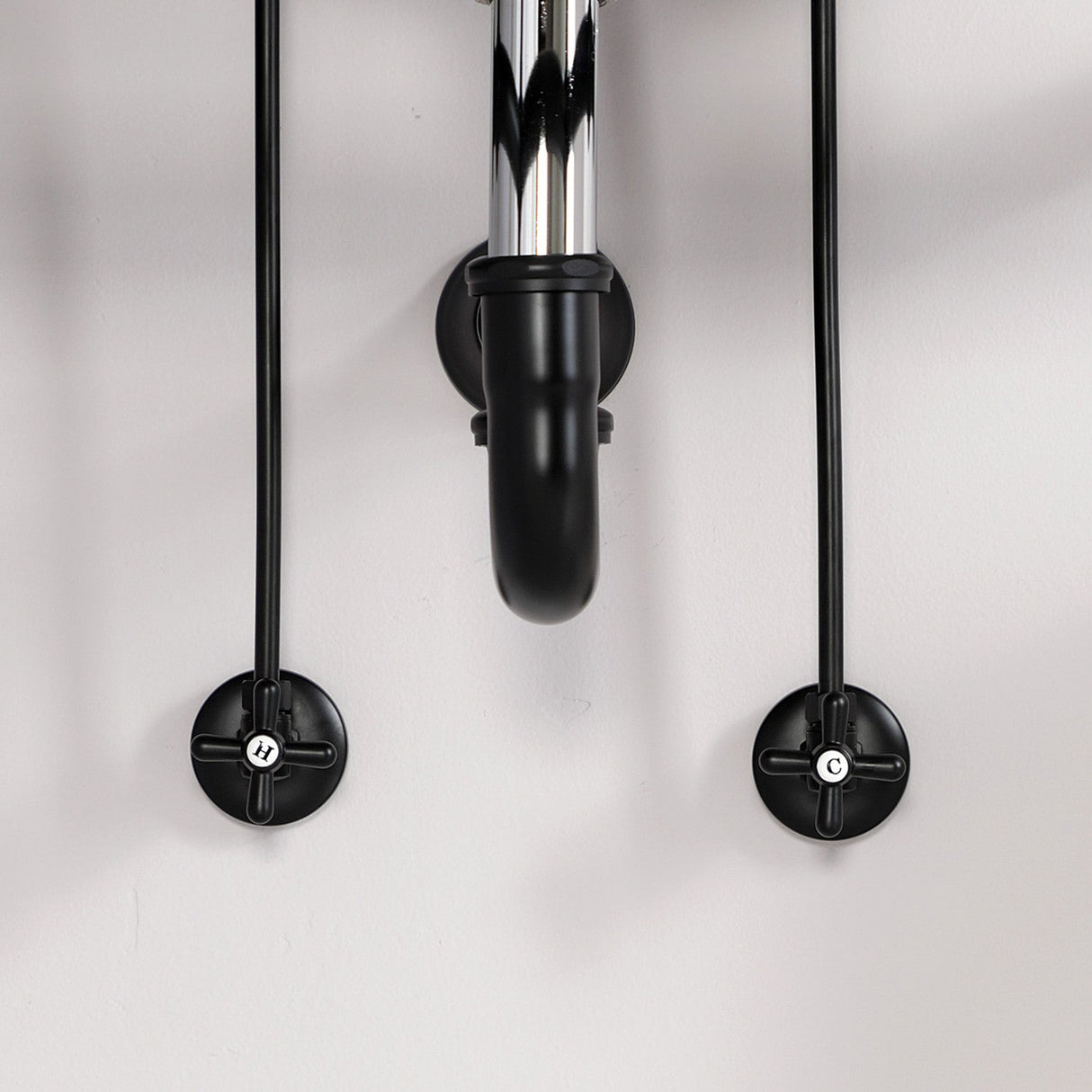 Gourmet Scape™ KPK200 Traditional Plumbing Supply Kit Combo with 1-1/2" P-Trap, Matte Black