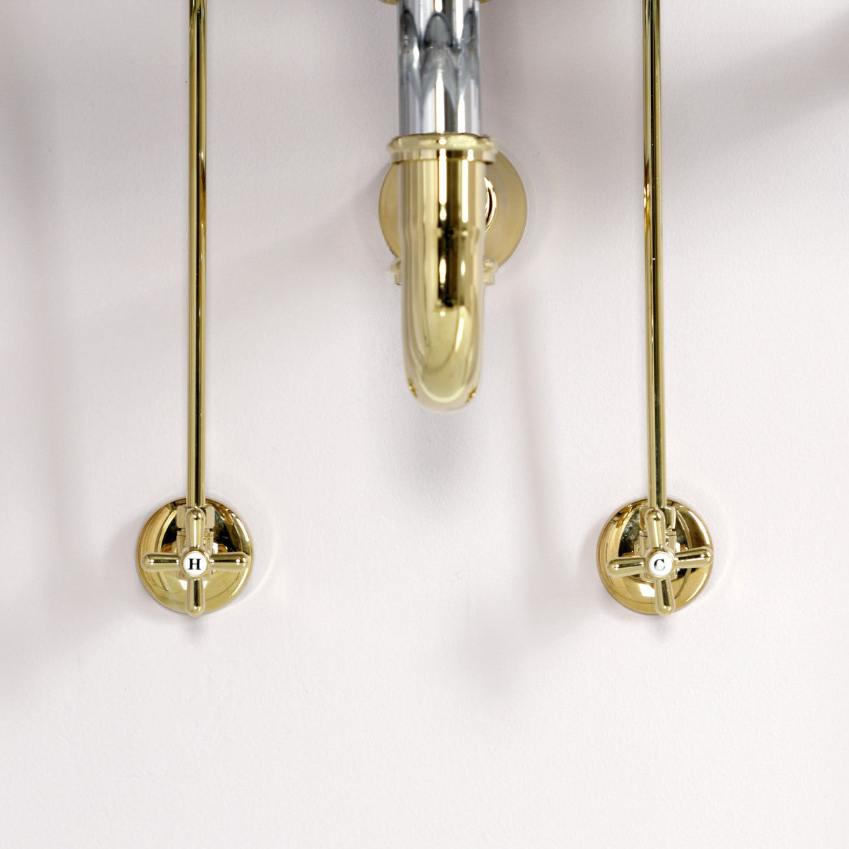 Gourmet Scape™ KPK202 Traditional Plumbing Supply Kit Combo with 1-1/2" P-Trap, Polished Brass