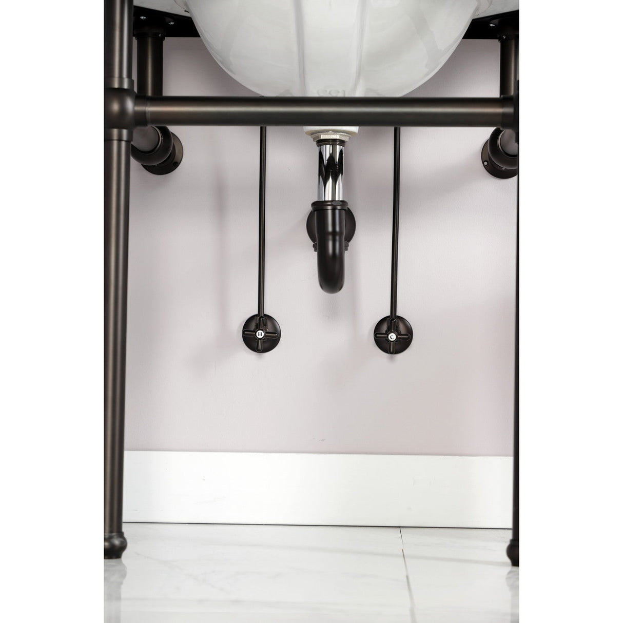 Gourmet Scape™ KPK205 Traditional Plumbing Supply Kit Combo with 1-1/2" P-Trap, Oil Rubbed Bronze