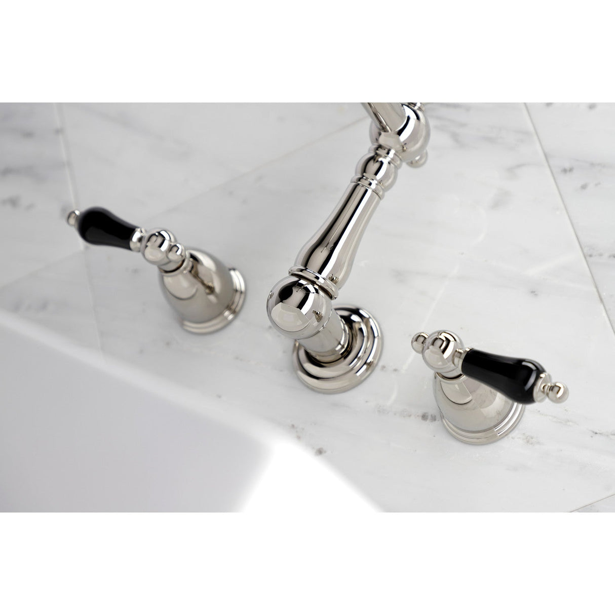Duchess KS1026PKL Two-Handle 3-Hole Wall Mount Roman Tub Faucet, Polished Nickel