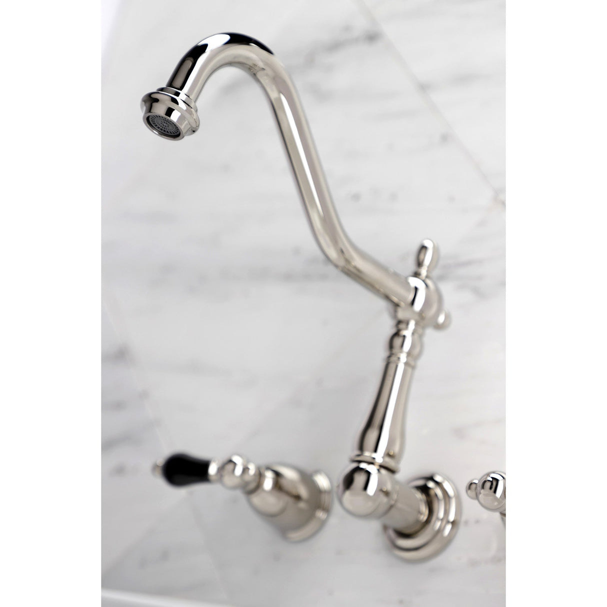 Duchess KS1026PKL Two-Handle 3-Hole Wall Mount Roman Tub Faucet, Polished Nickel