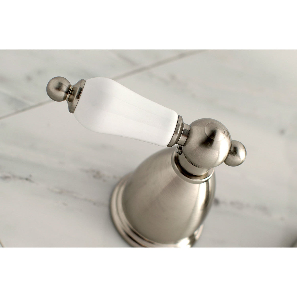 Heritage KS1028PL Two-Handle 3-Hole Wall Mount Roman Tub Faucet, Brushed Nickel