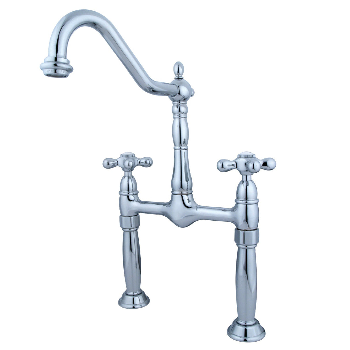 Victorian KS1071AX Two-Handle 2-Hole Deck Mount Vessel Faucet, Polished Chrome