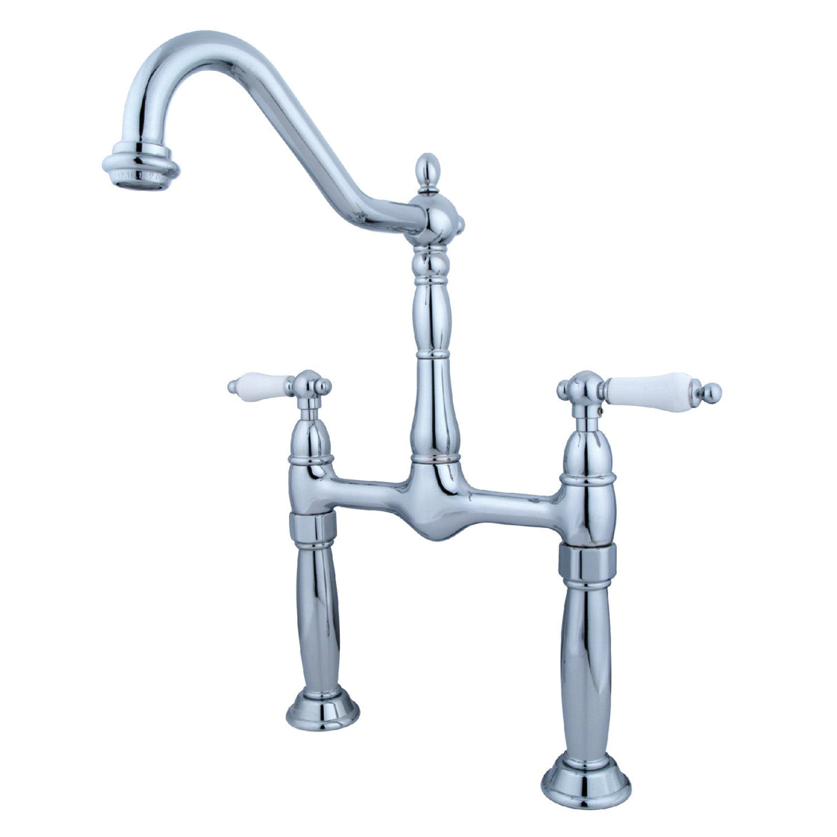 Victorian KS1071PL Two-Handle 2-Hole Deck Mount Vessel Faucet, Polished Chrome