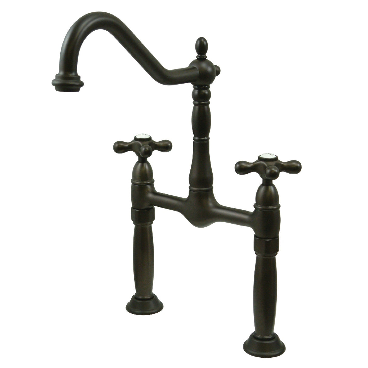 Victorian KS1075AX Two-Handle 2-Hole Deck Mount Vessel Faucet, Oil Rubbed Bronze