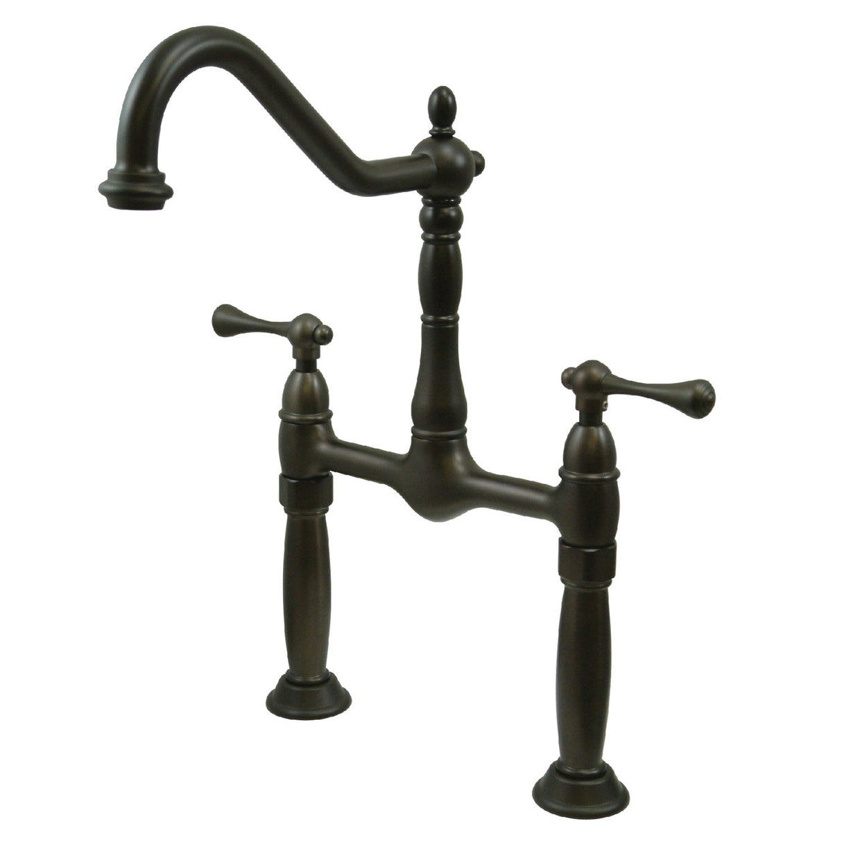Victorian KS1075BL Two-Handle 2-Hole Deck Mount Vessel Faucet, Oil Rubbed Bronze