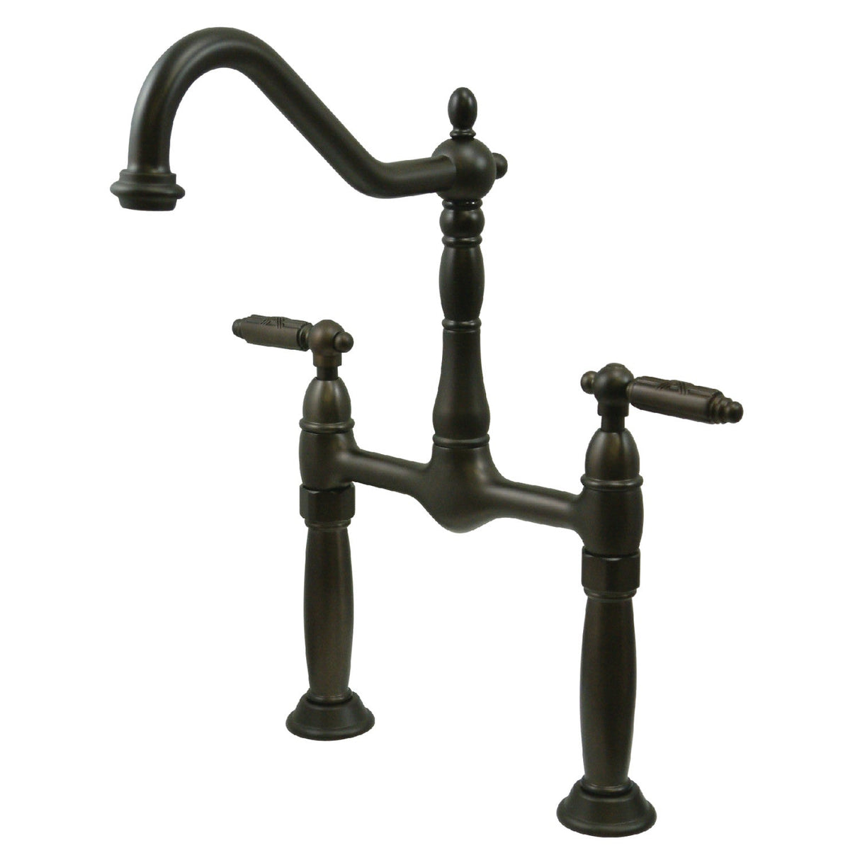 Victorian KS1075GL Two-Handle 2-Hole Deck Mount Vessel Faucet, Oil Rubbed Bronze