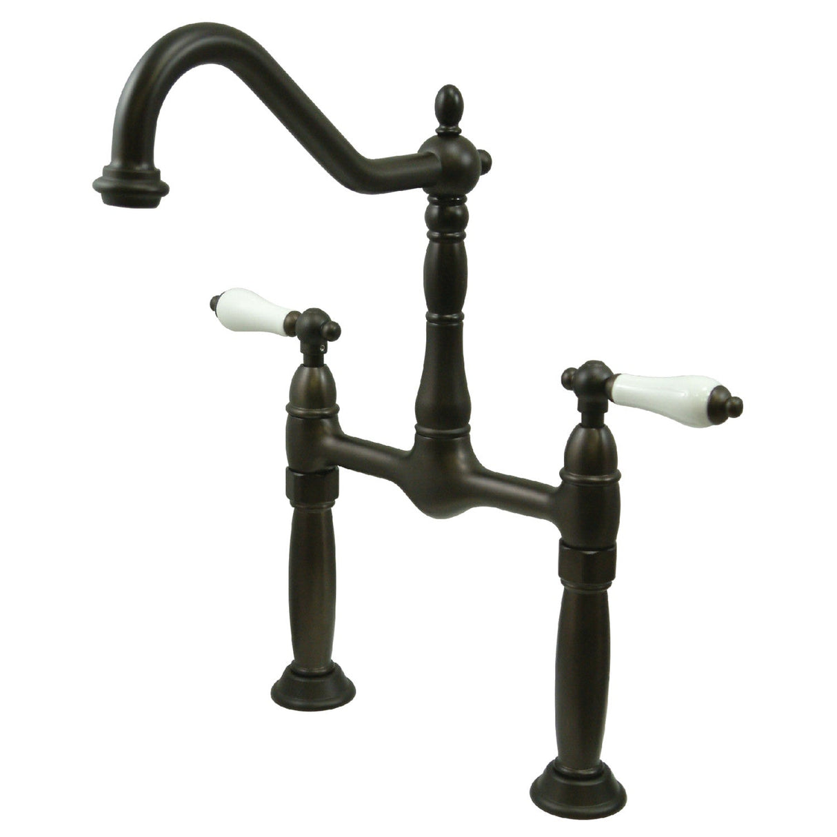 Victorian KS1075PL Two-Handle 2-Hole Deck Mount Vessel Faucet, Oil Rubbed Bronze