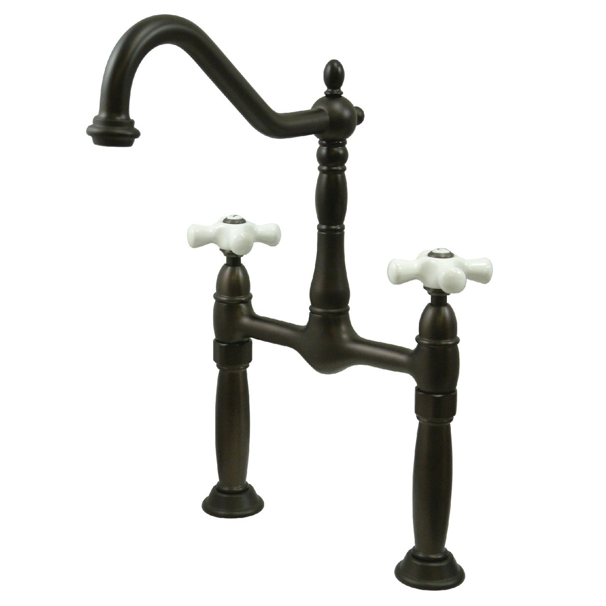 Victorian KS1075PX Two-Handle 2-Hole Deck Mount Vessel Faucet, Oil Rubbed Bronze