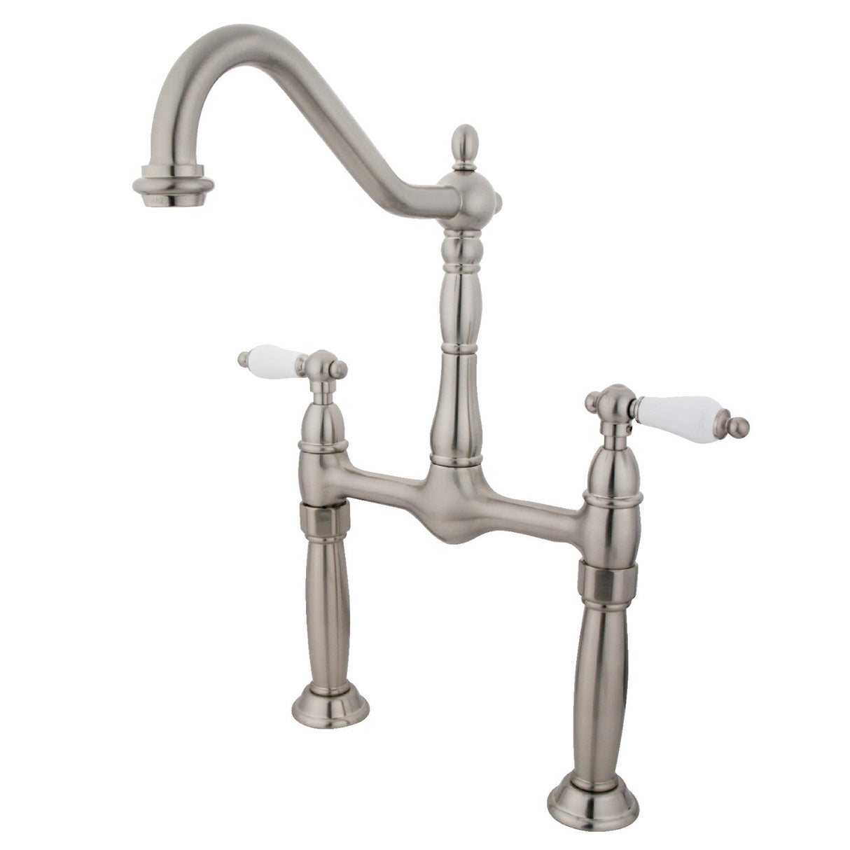 Victorian KS1078PL Two-Handle 2-Hole Deck Mount Vessel Faucet, Brushed Nickel