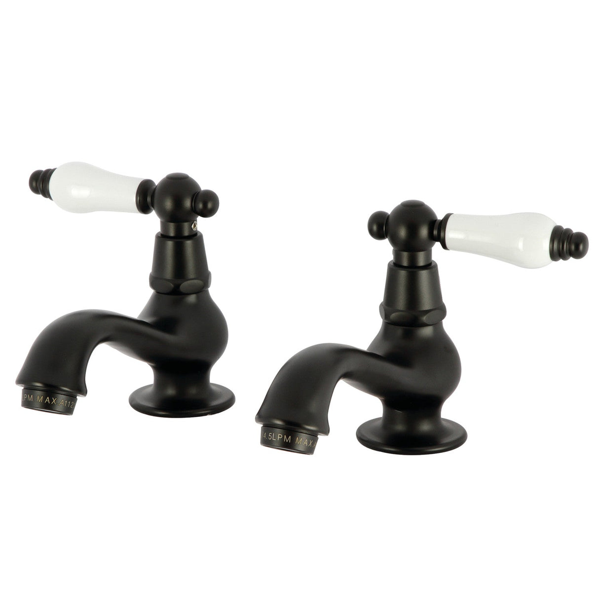 Heritage KS1100PL Two-Handle Deck Mount Basin Tap Faucet, Matte Black