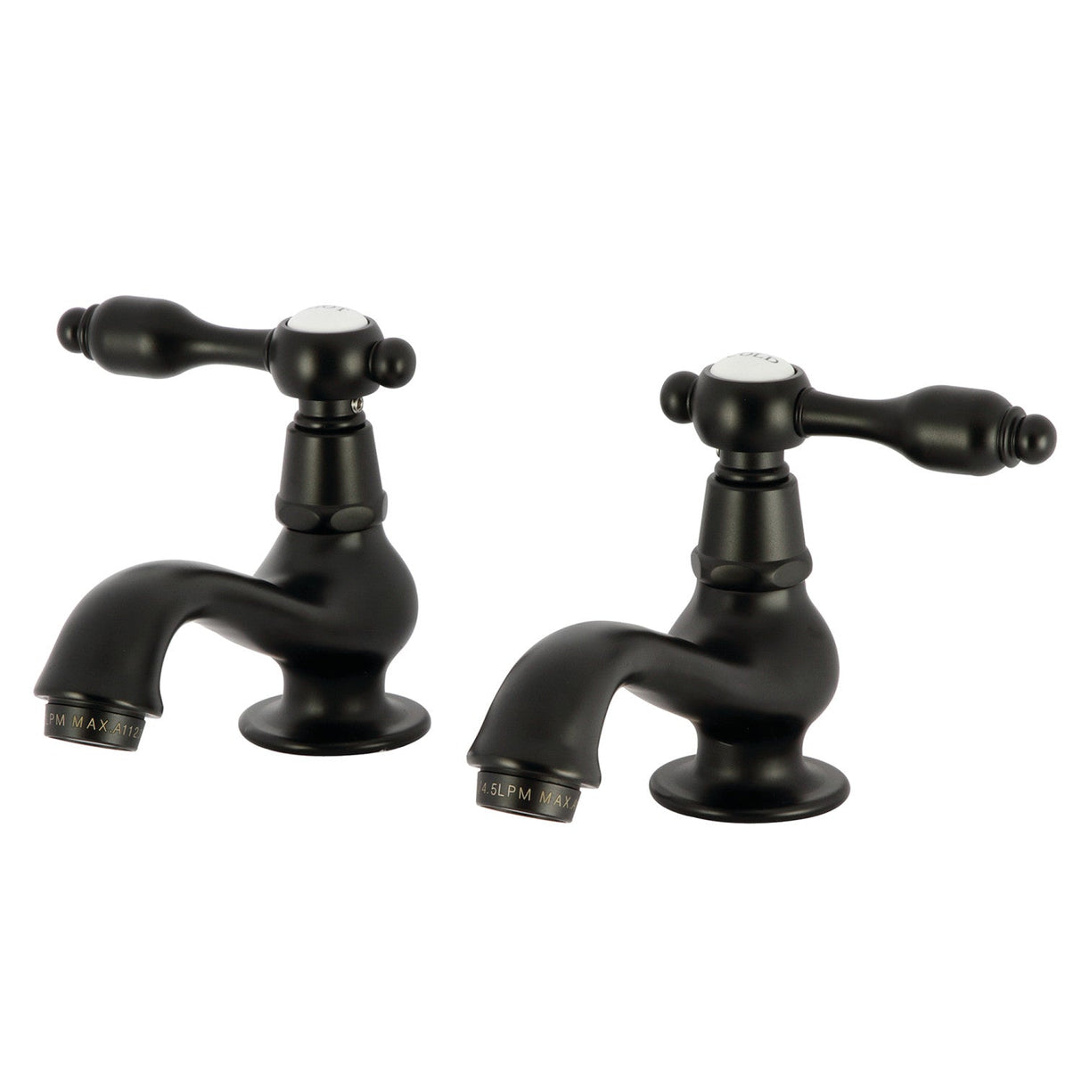 Tudor KS1100TAL Two-Handle Deck Mount Basin Tap Faucet, Matte Black