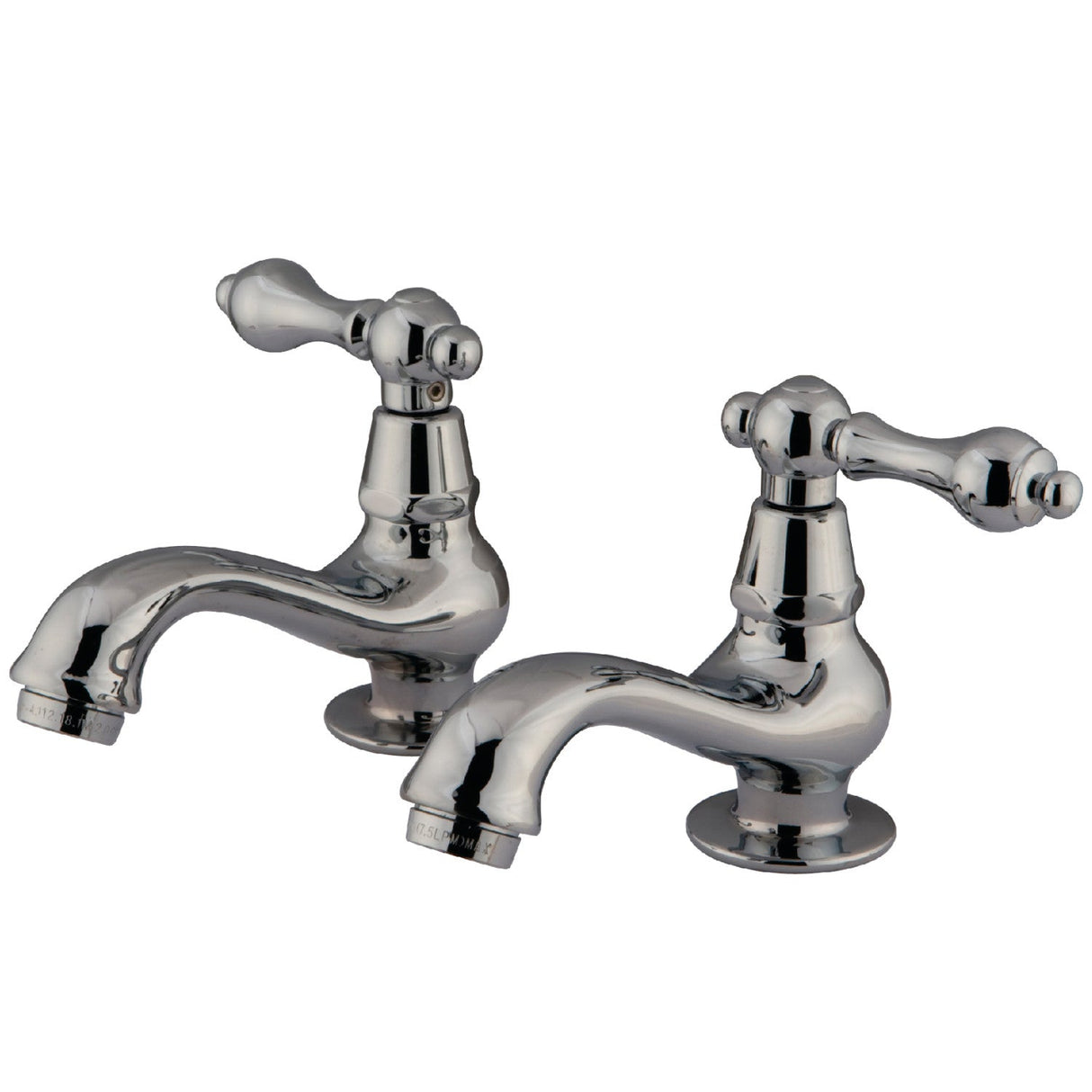 Heritage KS1101AL Two-Handle Deck Mount Basin Tap Faucet, Polished Chrome