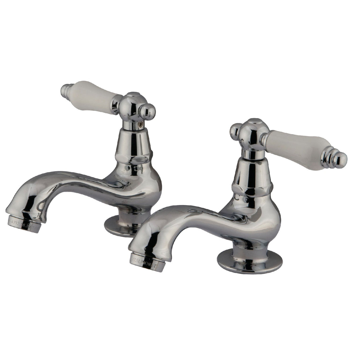 Heritage KS1101PL Two-Handle Deck Mount Basin Tap Faucet, Polished Chrome