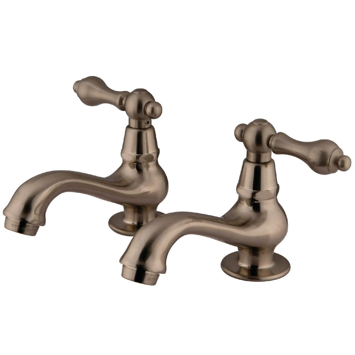 Heritage KS1108AL Two-Handle Deck Mount Basin Tap Faucet, Brushed Nickel