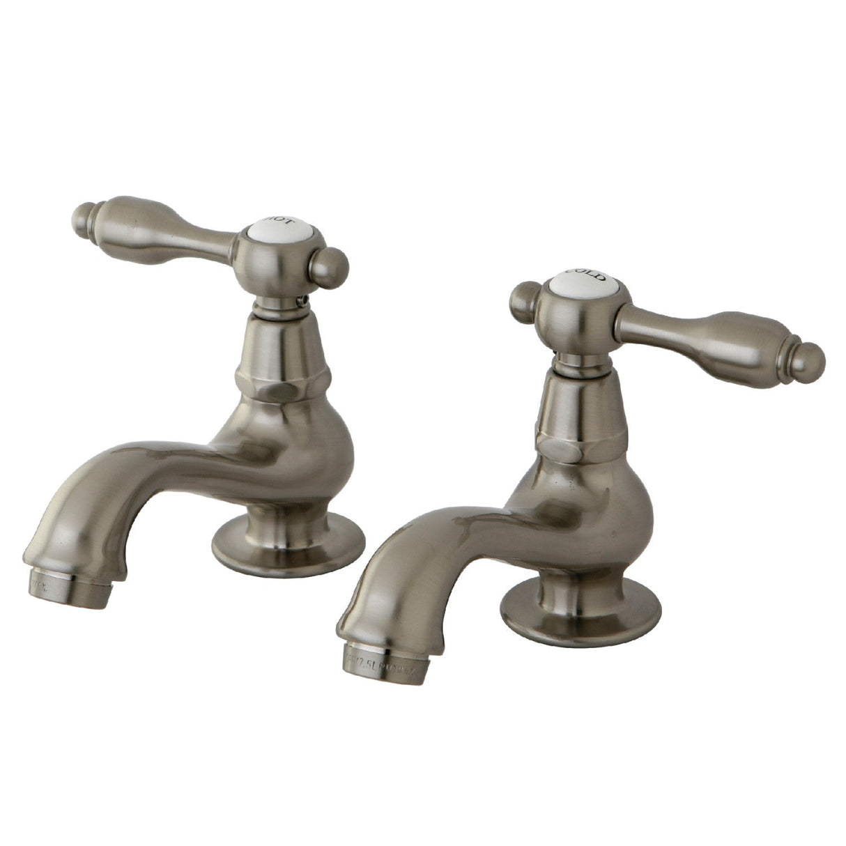 Tudor KS1108TAL Two-Handle Deck Mount Basin Tap Faucet, Brushed Nickel
