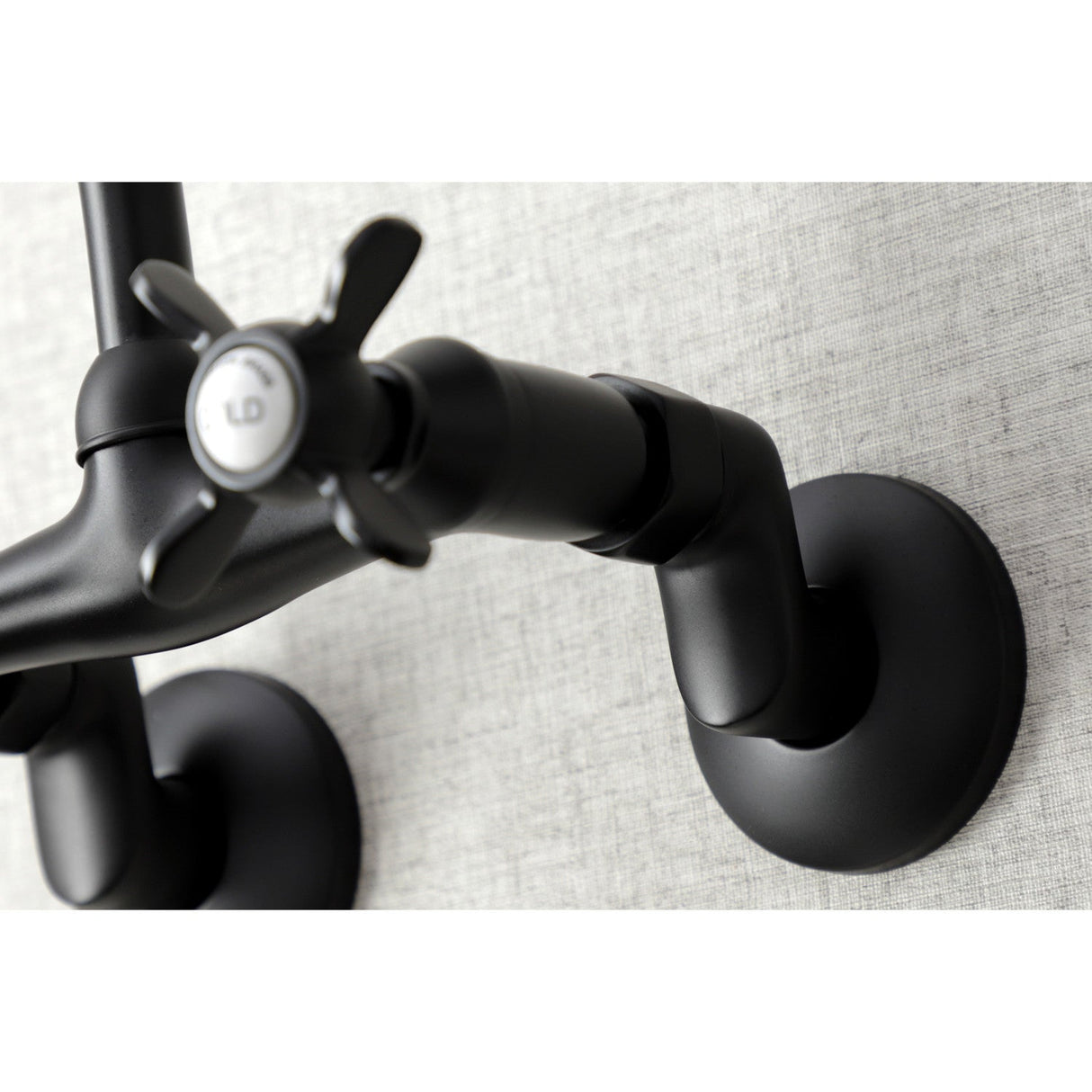 Essex KS114MB Two-Handle 2-Hole Wall Mount Kitchen Faucet, Matte Black