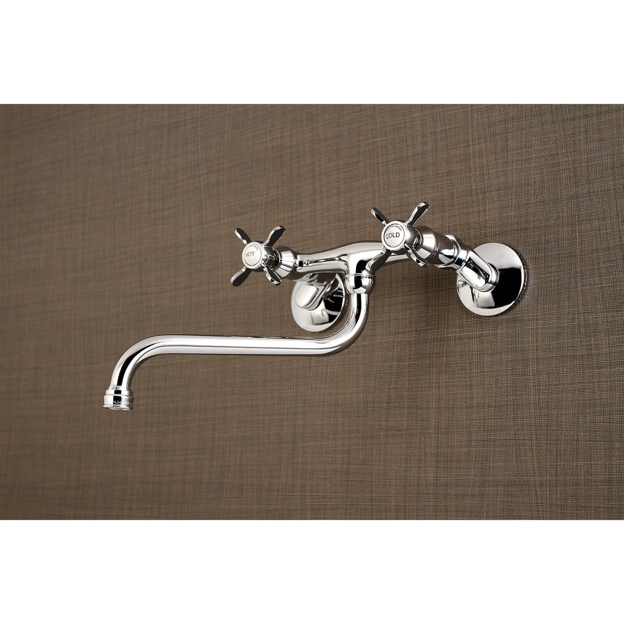 Essex KS115C Two-Handle 2-Hole Wall Mount Bathroom Faucet, Polished Chrome
