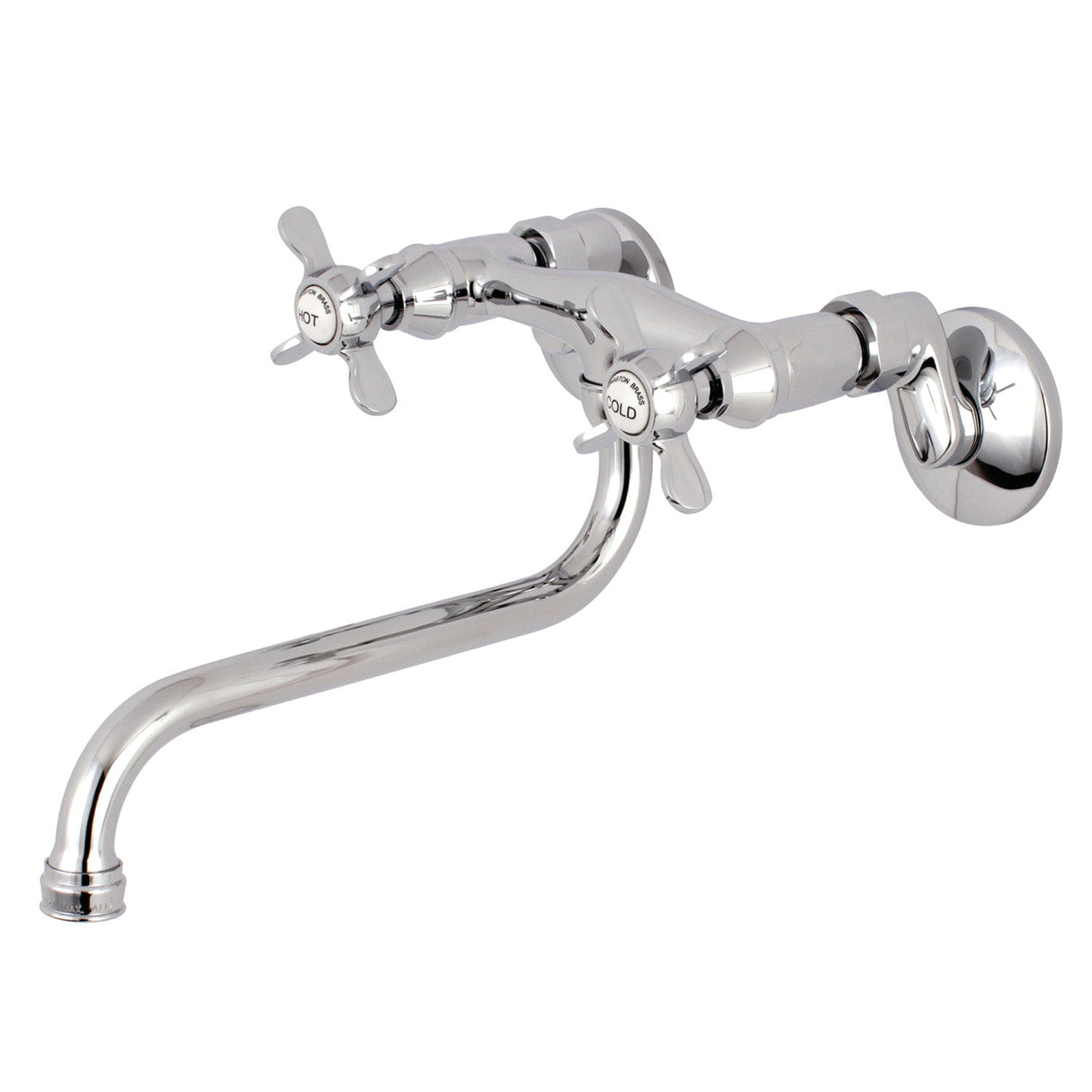 Essex KS115C Two-Handle 2-Hole Wall Mount Bathroom Faucet, Polished Chrome