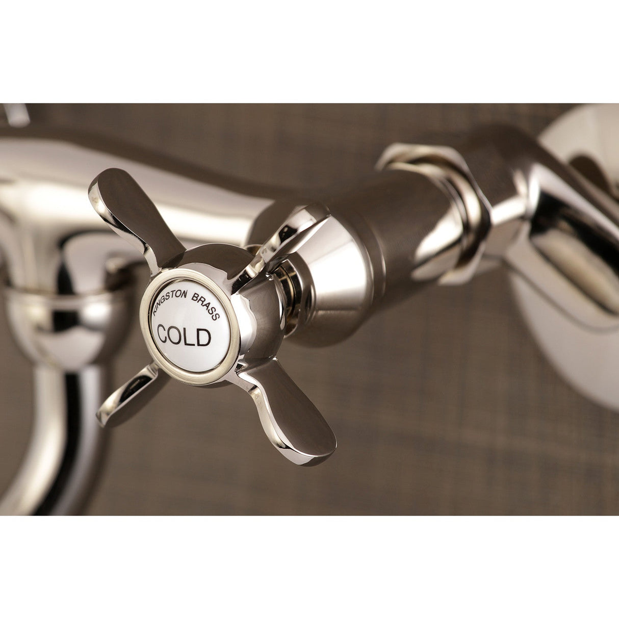 Essex KS115PN Two-Handle 2-Hole Wall Mount Bathroom Faucet, Polished Nickel