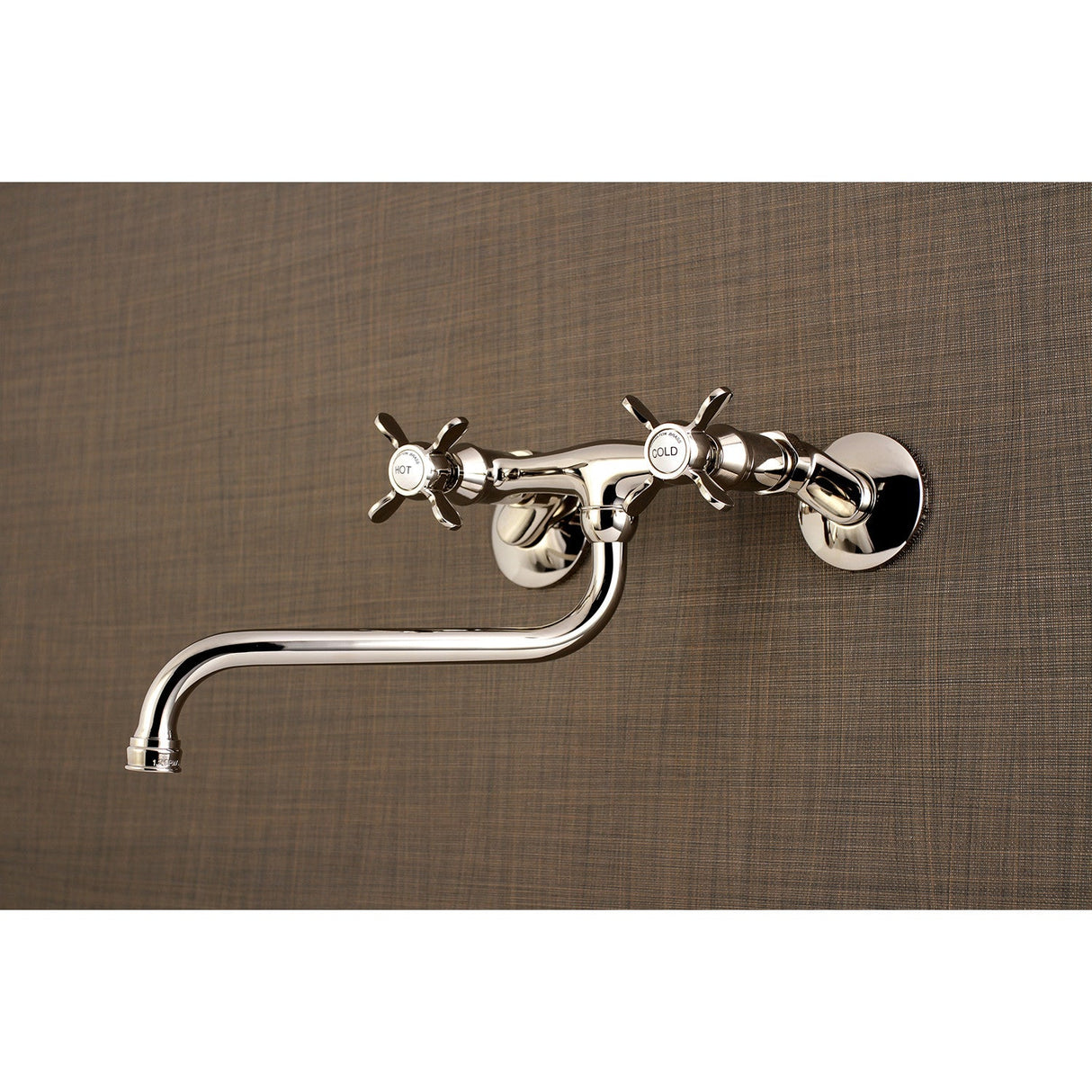 Essex KS115PN Two-Handle 2-Hole Wall Mount Bathroom Faucet, Polished Nickel
