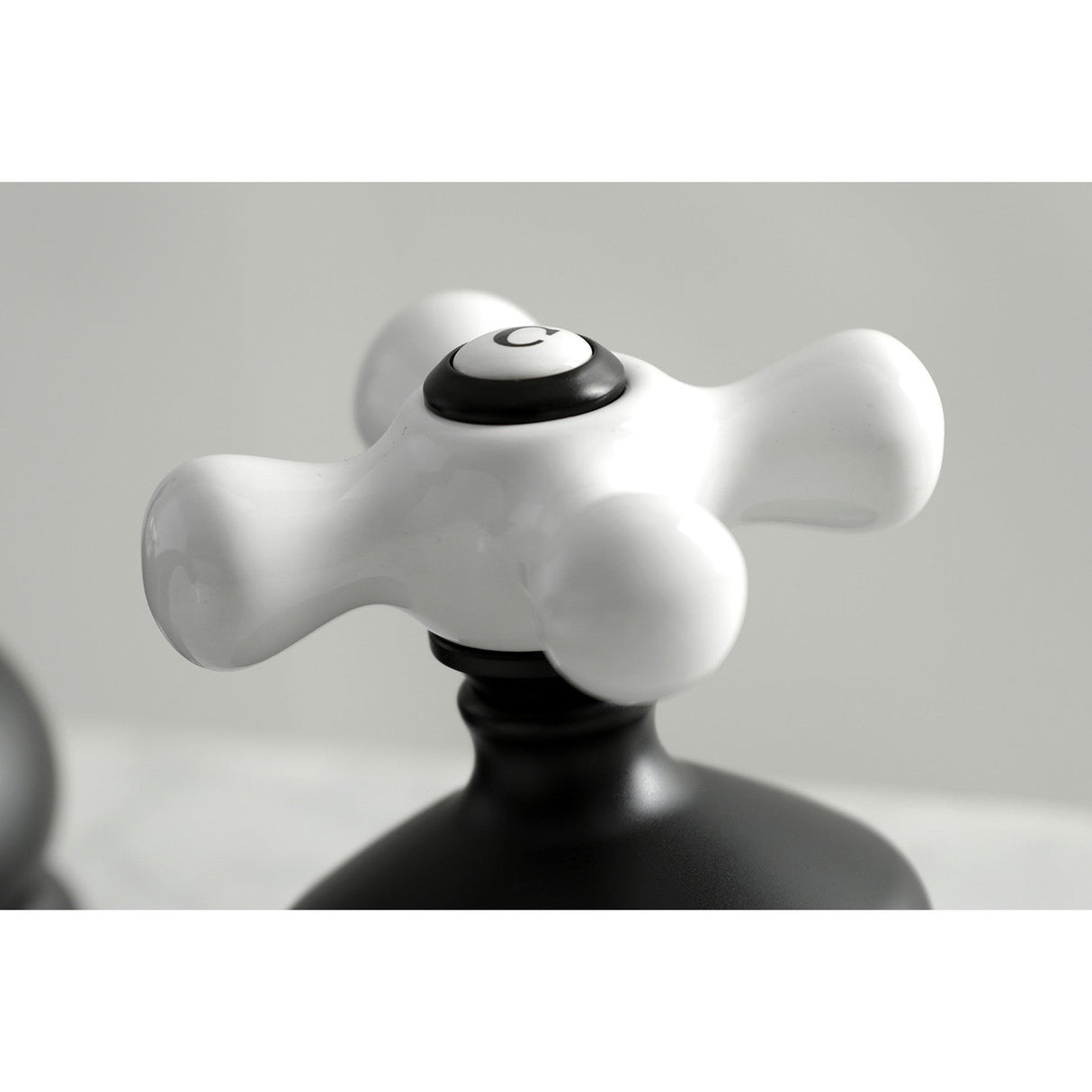 Heritage KS1160PX Two-Handle 3-Hole Deck Mount Widespread Bathroom Faucet with Brass Pop-Up, Matte Black