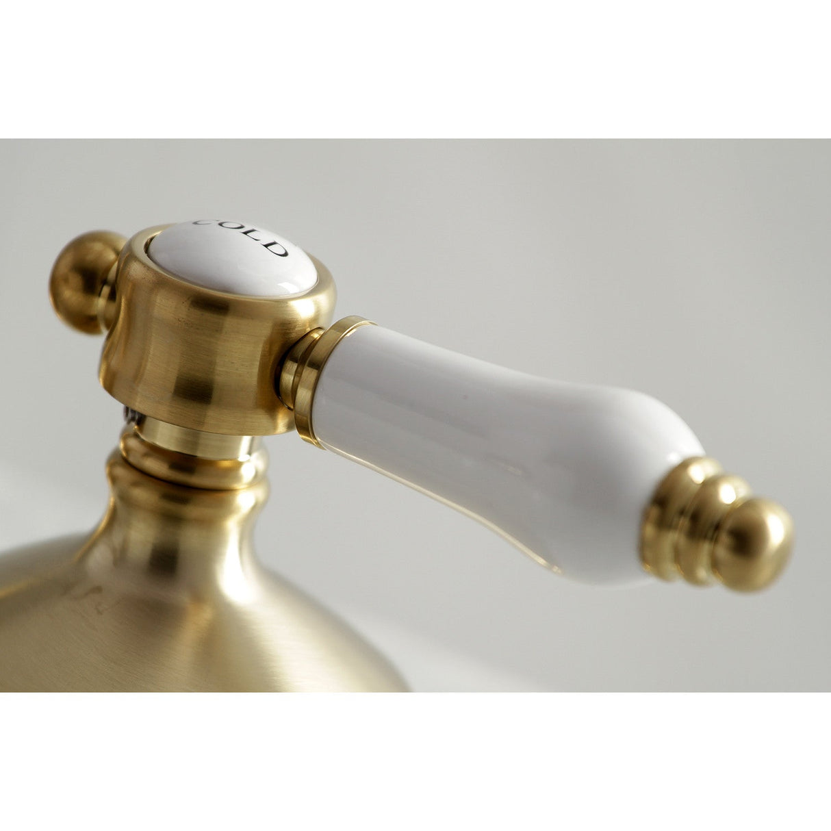 Bel-Air KS1167BPL Two-Handle 3-Hole Deck Mount Widespread Bathroom Faucet with Brass Pop-Up, Brushed Brass
