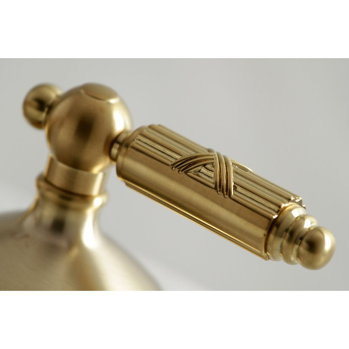 Georgian KS1167GL Two-Handle 3-Hole Deck Mount Widespread Bathroom Faucet with Brass Pop-Up, Brushed Brass