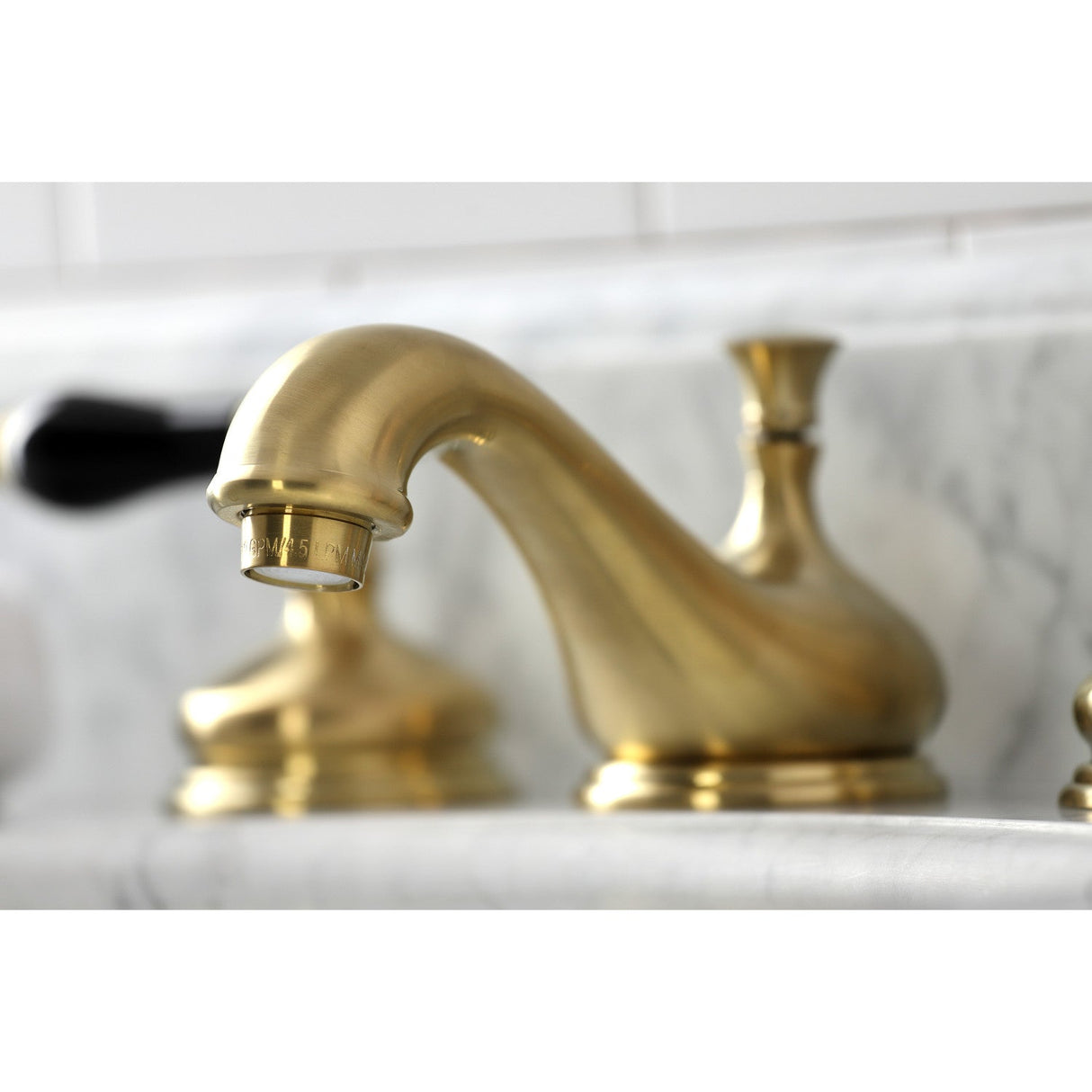 Duchess KS1167PKL Two-Handle 3-Hole Deck Mount Widespread Bathroom Faucet with Brass Pop-Up, Brushed Brass