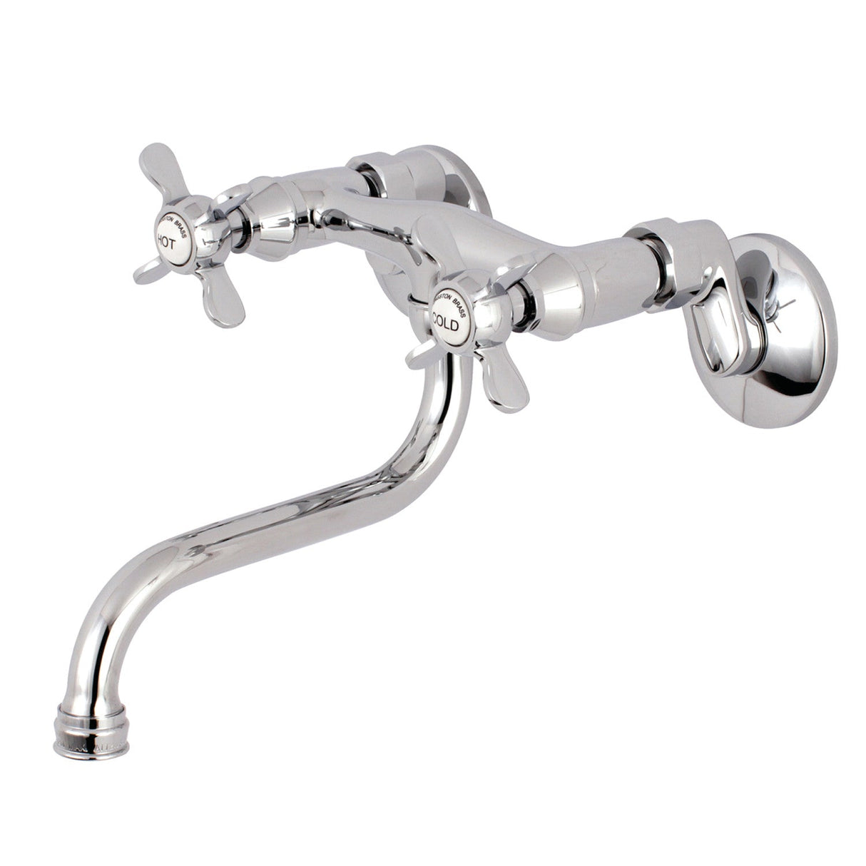 Essex KS116C Two-Handle 2-Hole Wall Mount Bathroom Faucet, Polished Chrome