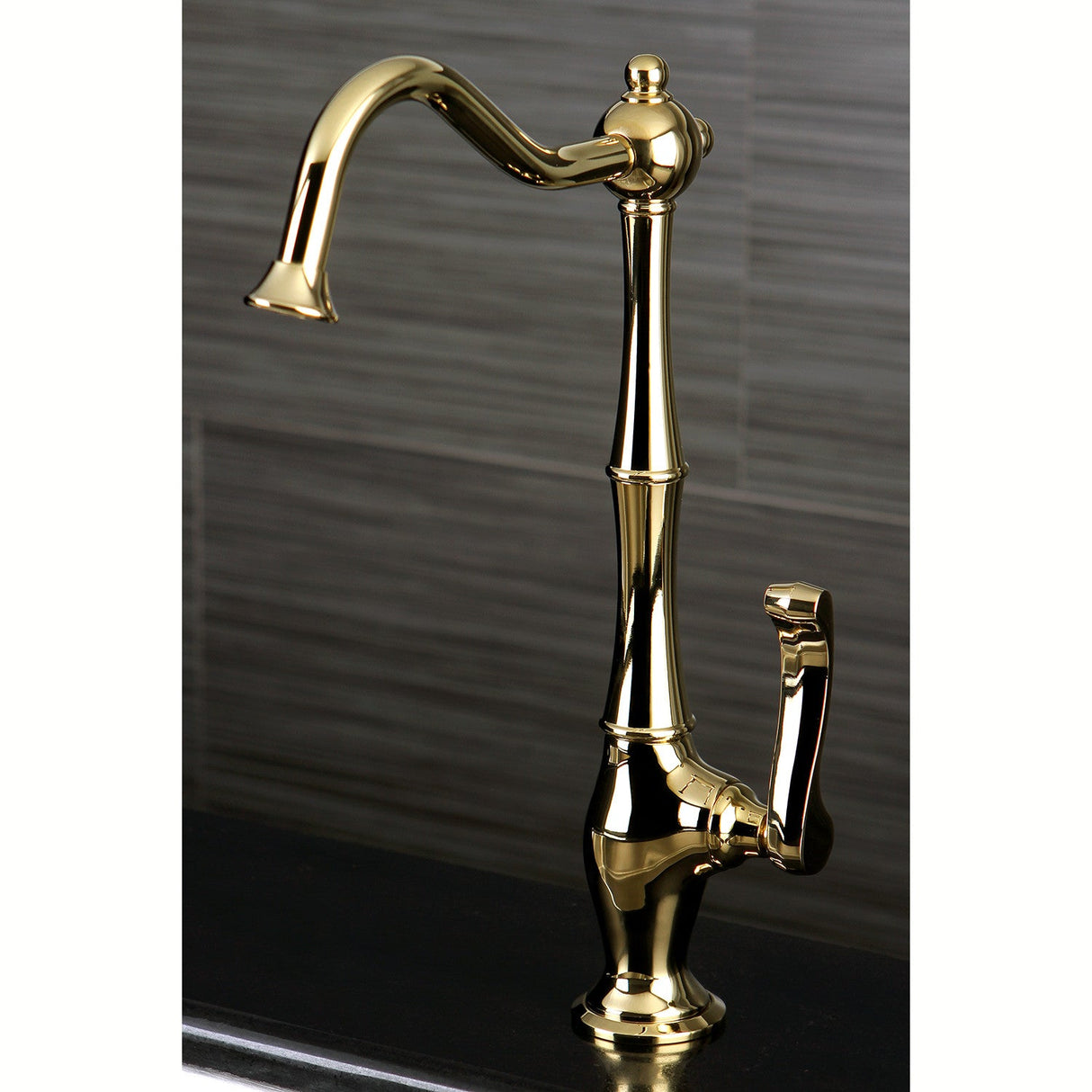 Royale KS1192FL Single-Handle 1-Hole Deck Mount Water Filtration Faucet, Polished Brass