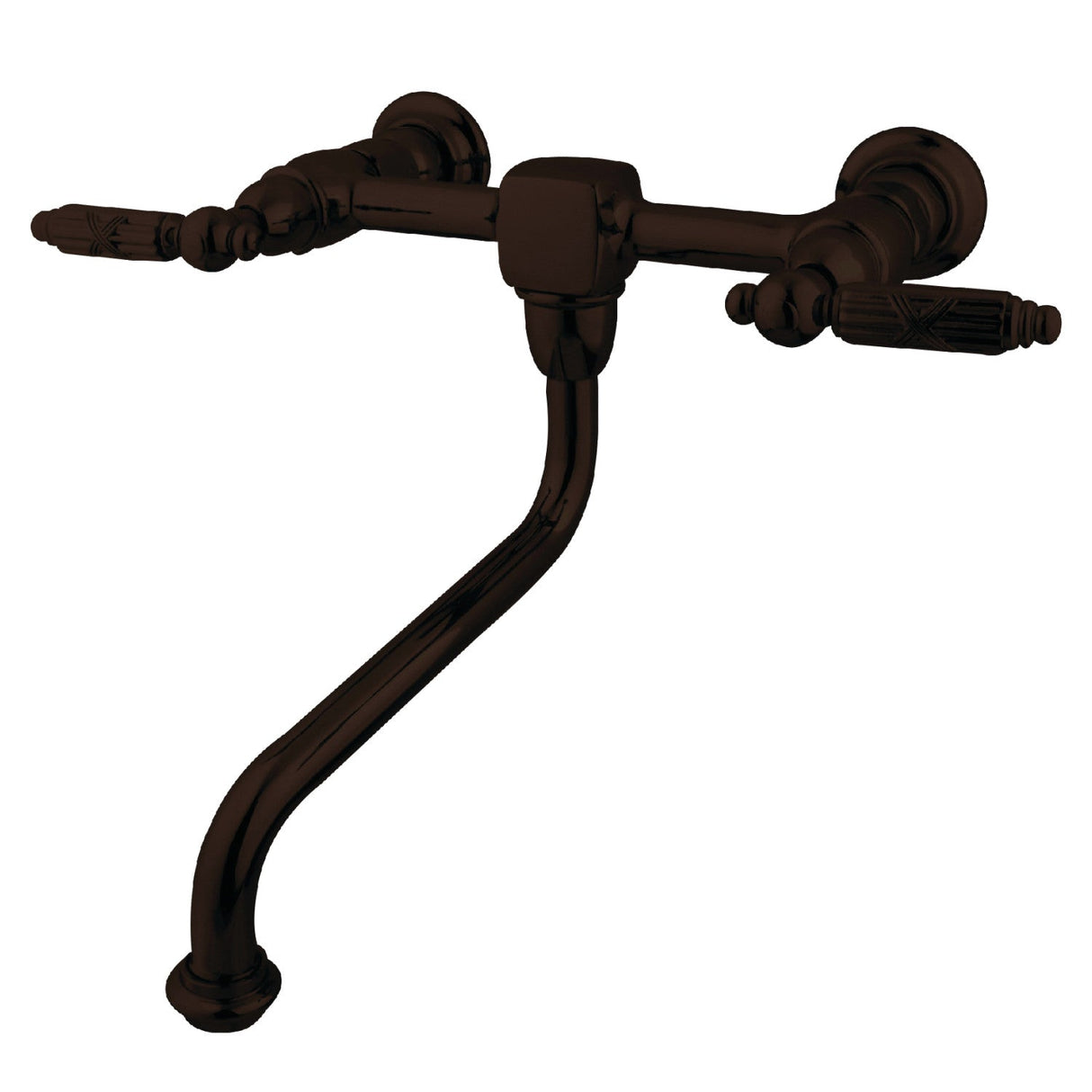 Heritage KS1215GL Two-Handle 2-Hole Wall Mount Bathroom Faucet, Oil Rubbed Bronze