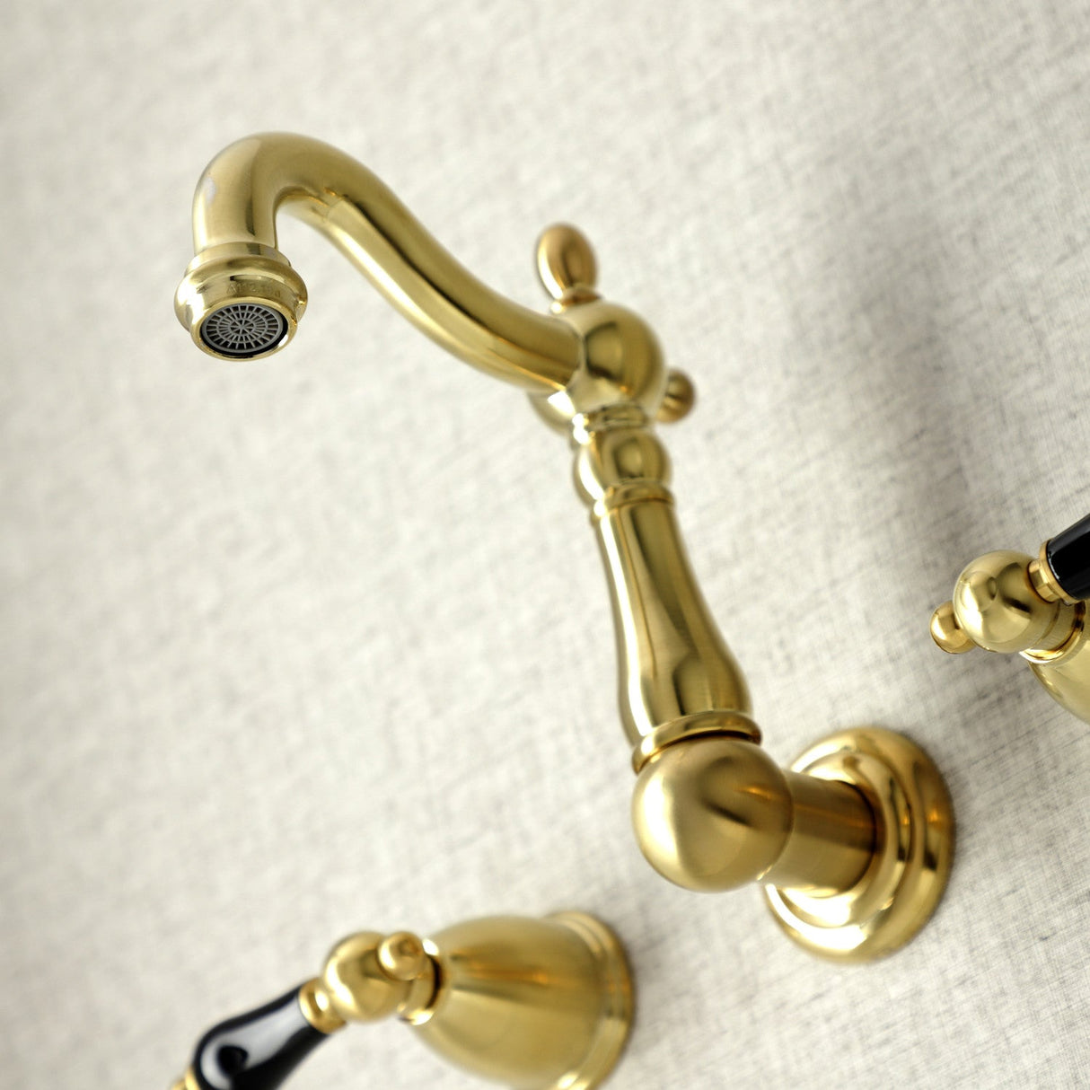 Duchess KS1227PKL Two-Handle Wall Mount Bathroom Faucet, Brushed Brass