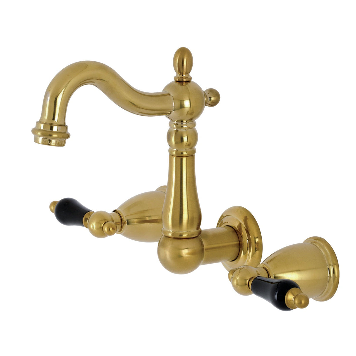 Duchess KS1227PKL Two-Handle Wall Mount Bathroom Faucet, Brushed Brass