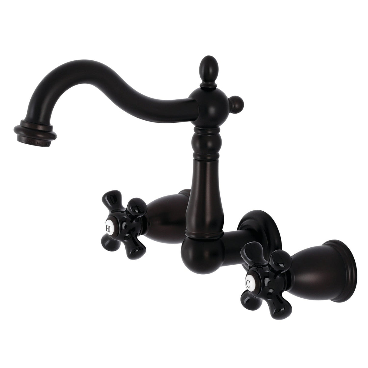 Duchess KS1255PKX Two-Handle Wall Mount Bathroom Faucet, Oil Rubbed Bronze