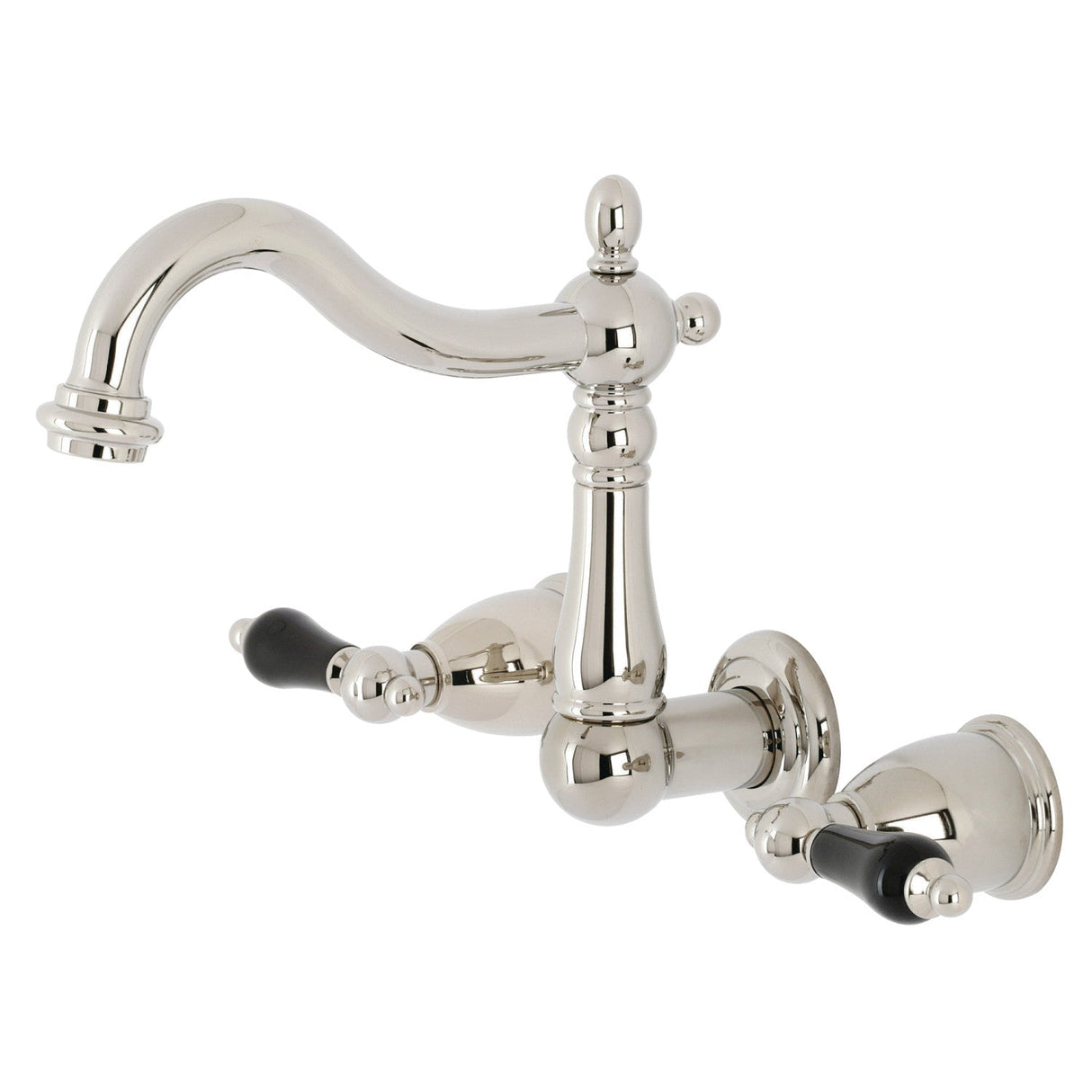 Duchess KS1256PKL Two-Handle Wall Mount Bathroom Faucet, Polished Nickel