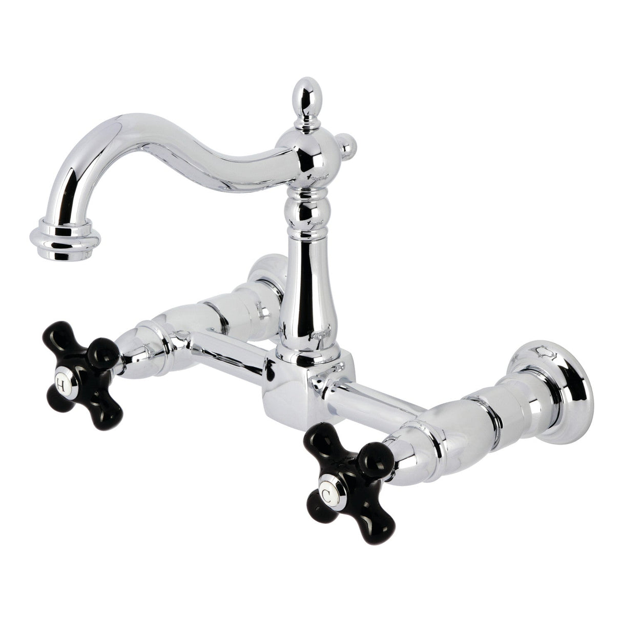 Duchess KS1261PKX Two-Handle 2-Hole Wall Mount Kitchen Faucet, Polished Chrome