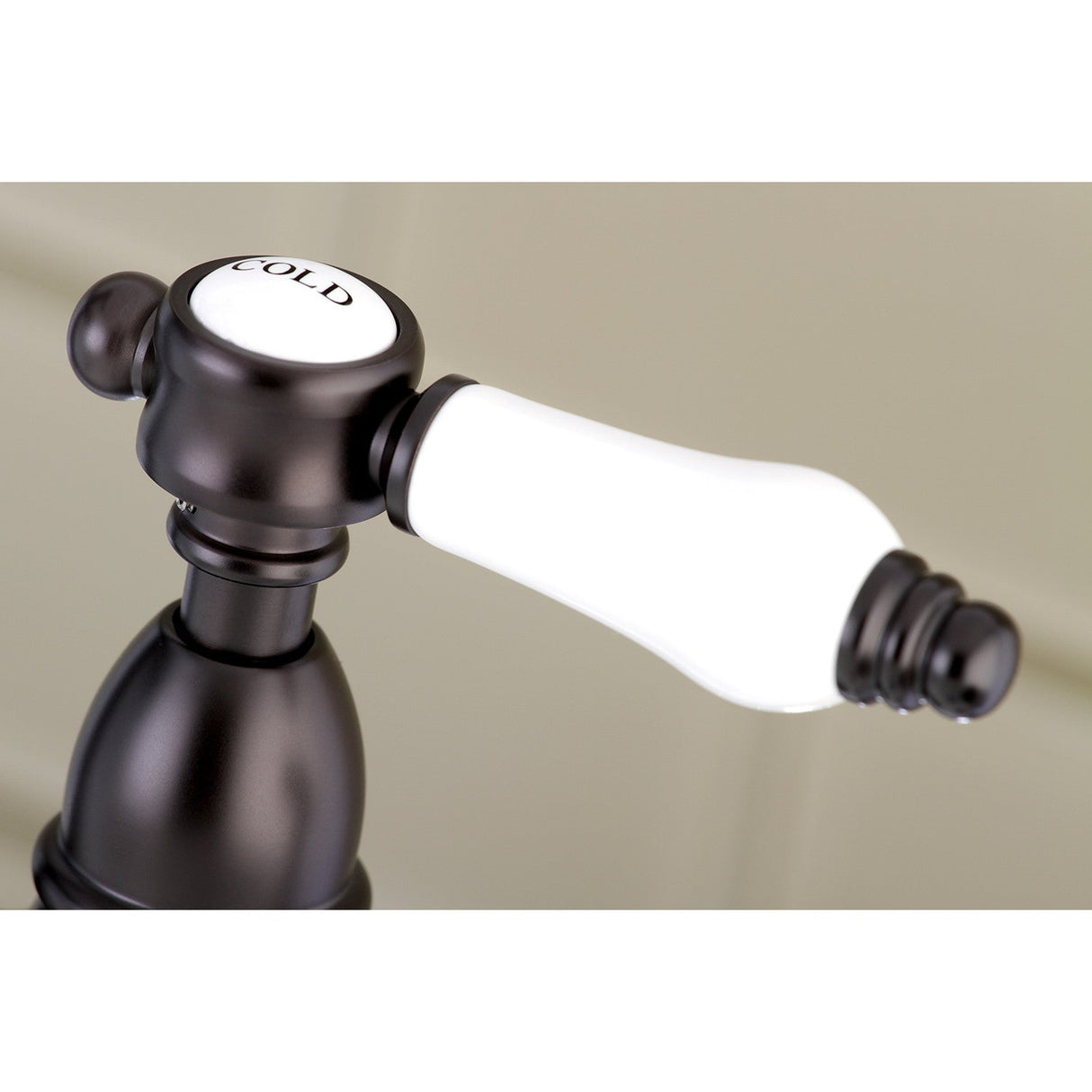 Bel-Air KS1275BPLBS Two-Handle 4-Hole Deck Mount Bridge Kitchen Faucet with Brass Sprayer, Oil Rubbed Bronze