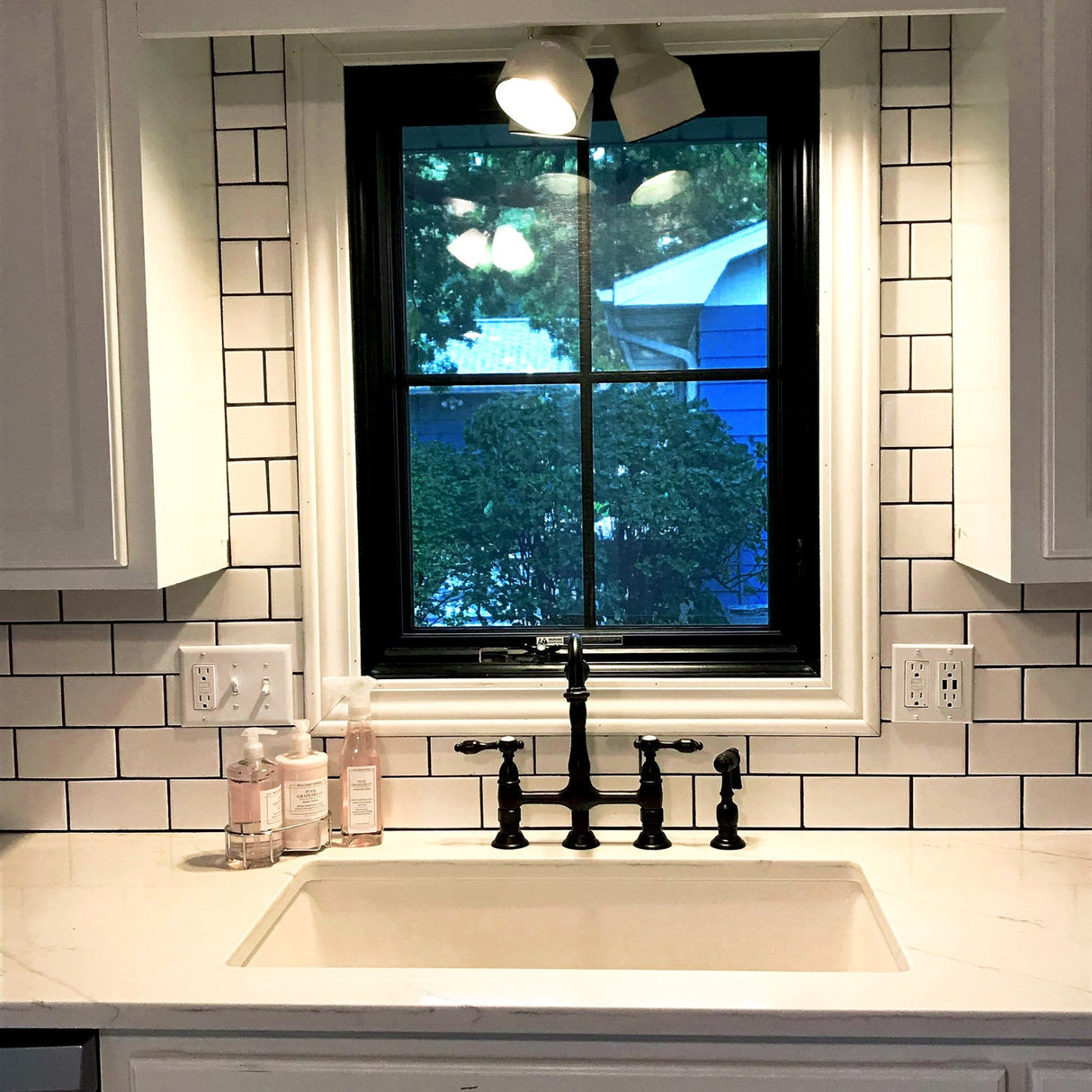 Tudor KS1275TALBS Two-Handle 4-Hole Deck Mount Bridge Kitchen Faucet with Brass Sprayer, Oil Rubbed Bronze