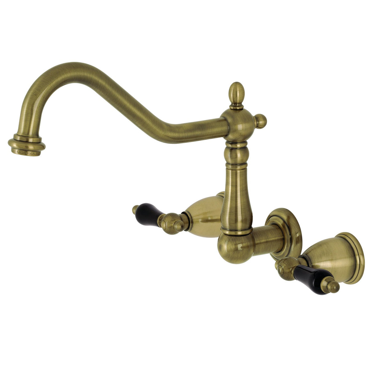 Duchess KS1283PKL Wall Mount Kitchen Faucet, Antique Brass
