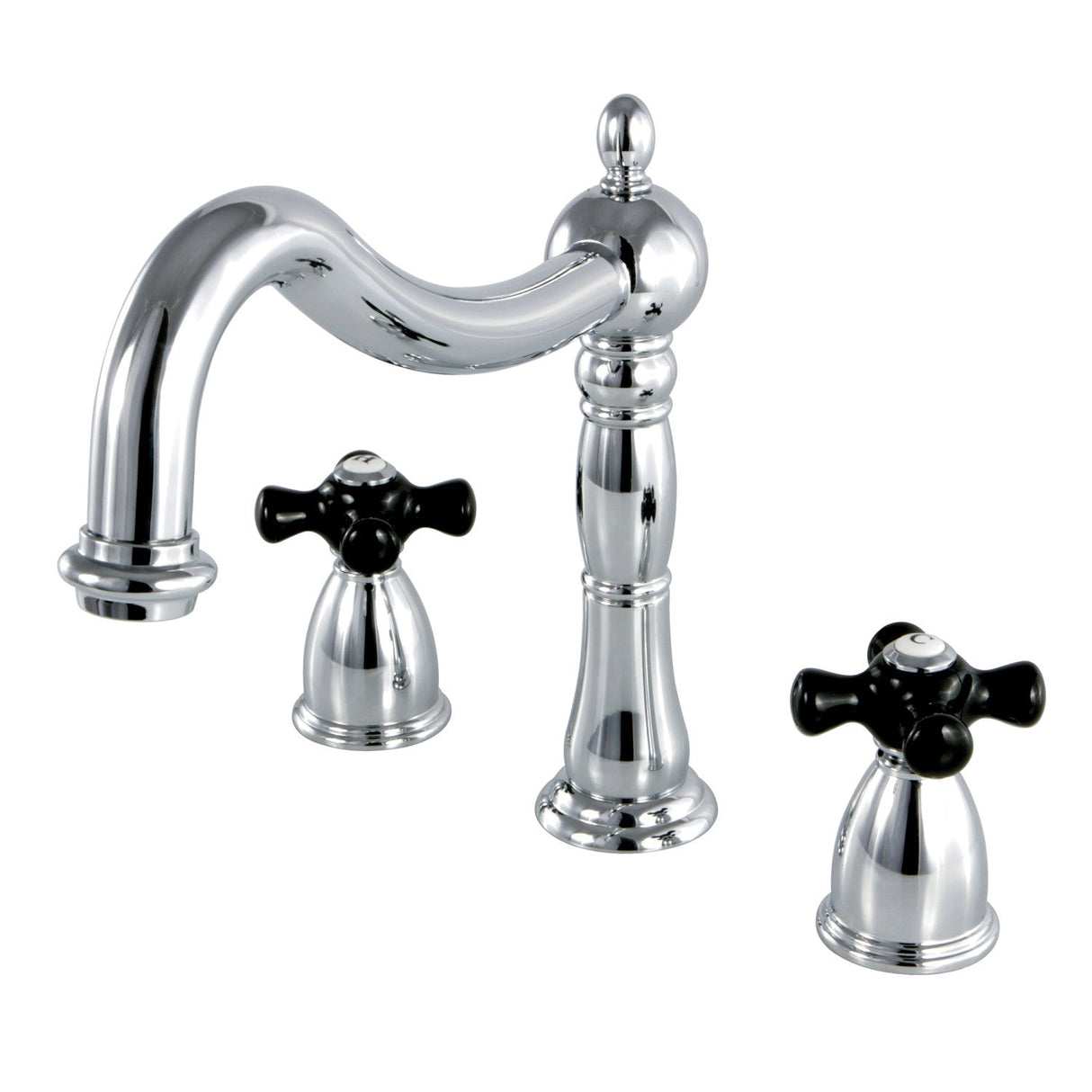 Duchess KS1341PKX Two-Handle 3-Hole Deck Mount Roman Tub Faucet, Polished Chrome