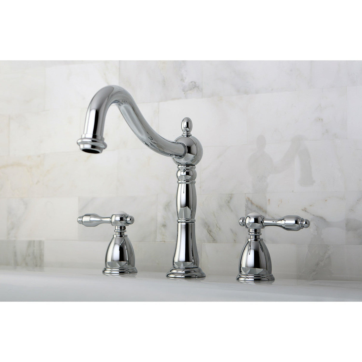 Tudor KS1341TAL Two-Handle 3-Hole Deck Mount Roman Tub Faucet, Polished Chrome